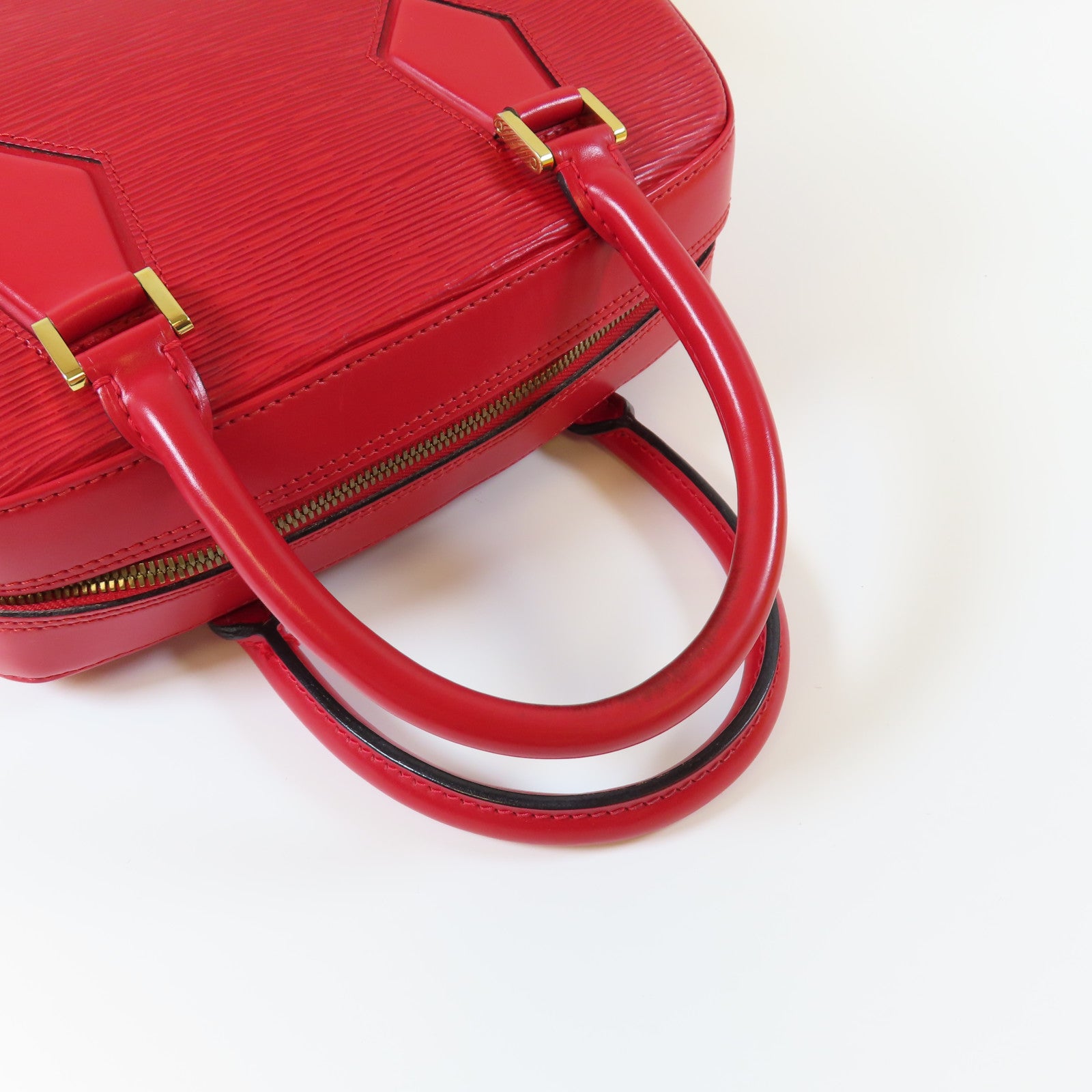 LOUIS VUITTON Epi Sablon金扣手挽袋紅色