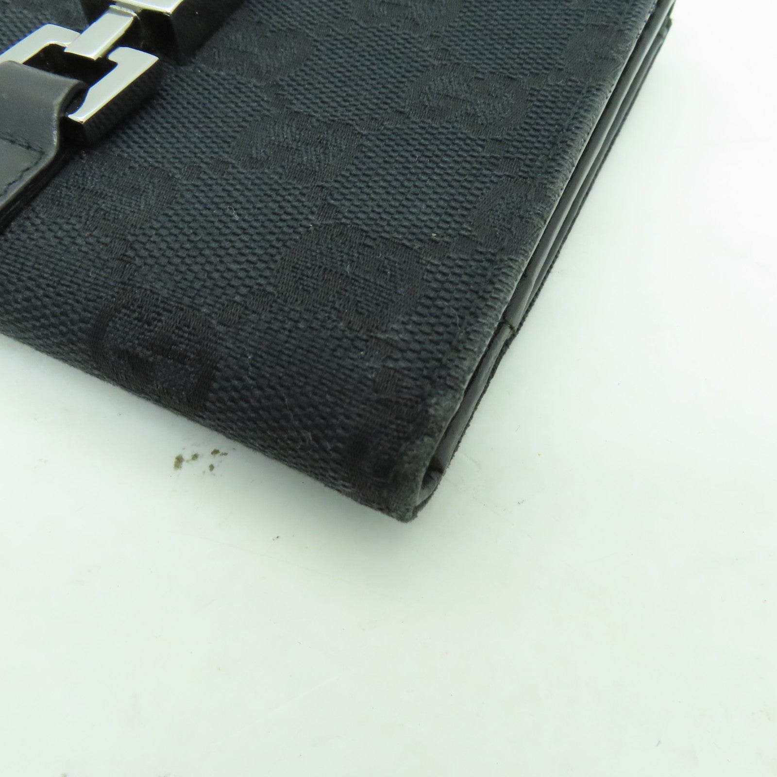 GUCCI 帆布Wallet銀扣錢包黒色