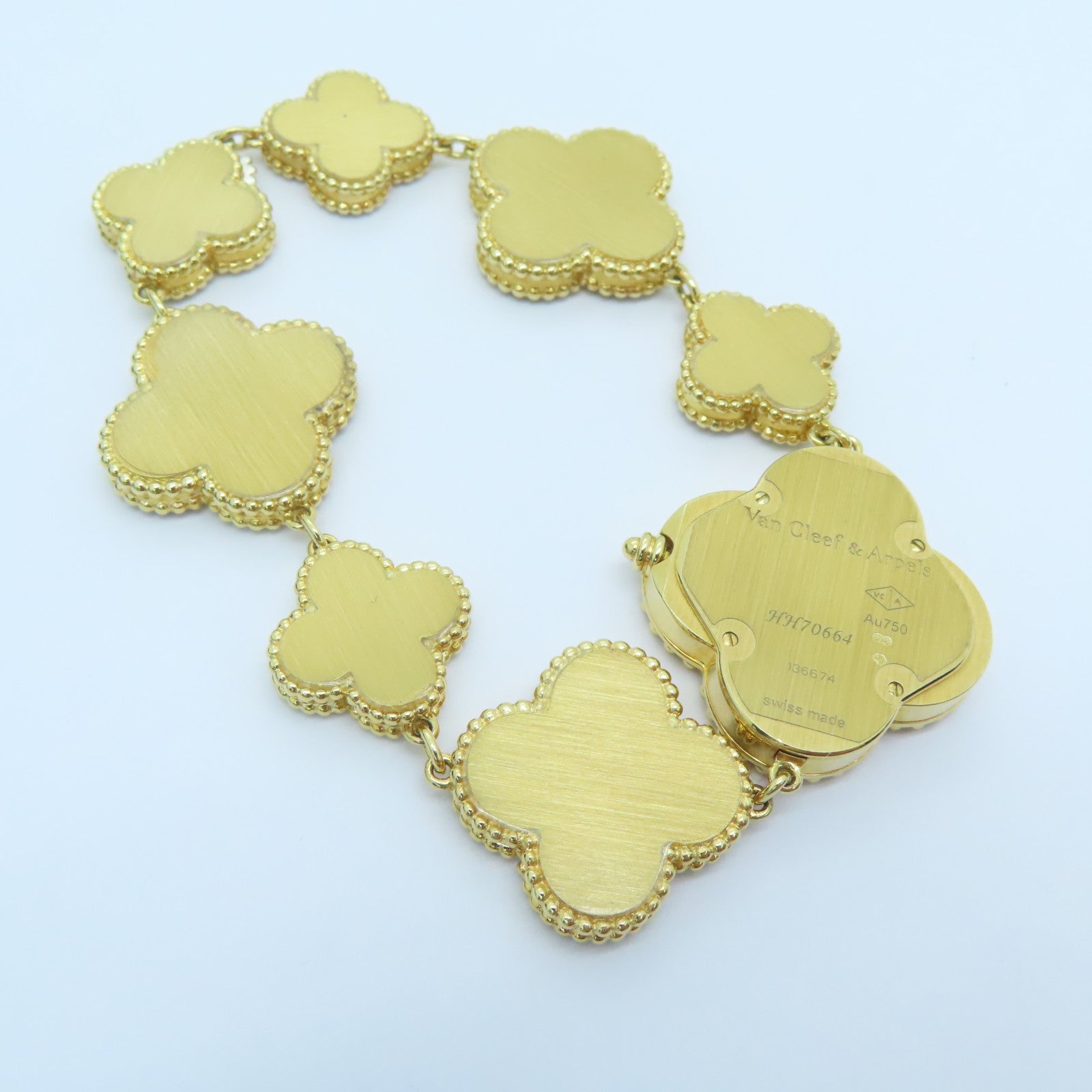 Van Cleef & Arpels 18K 黃金Alhambra Small Model Quartz Watch手錶