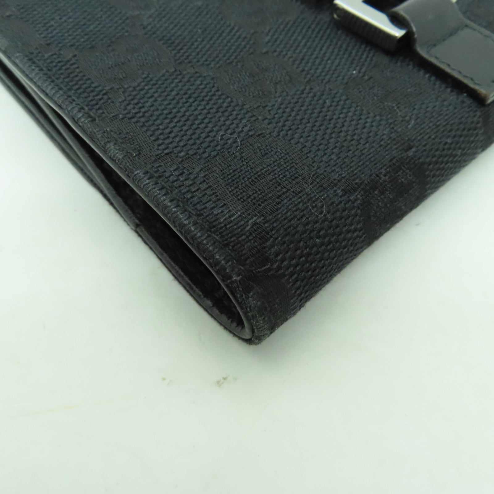 GUCCI 帆布Wallet銀扣錢包黒色