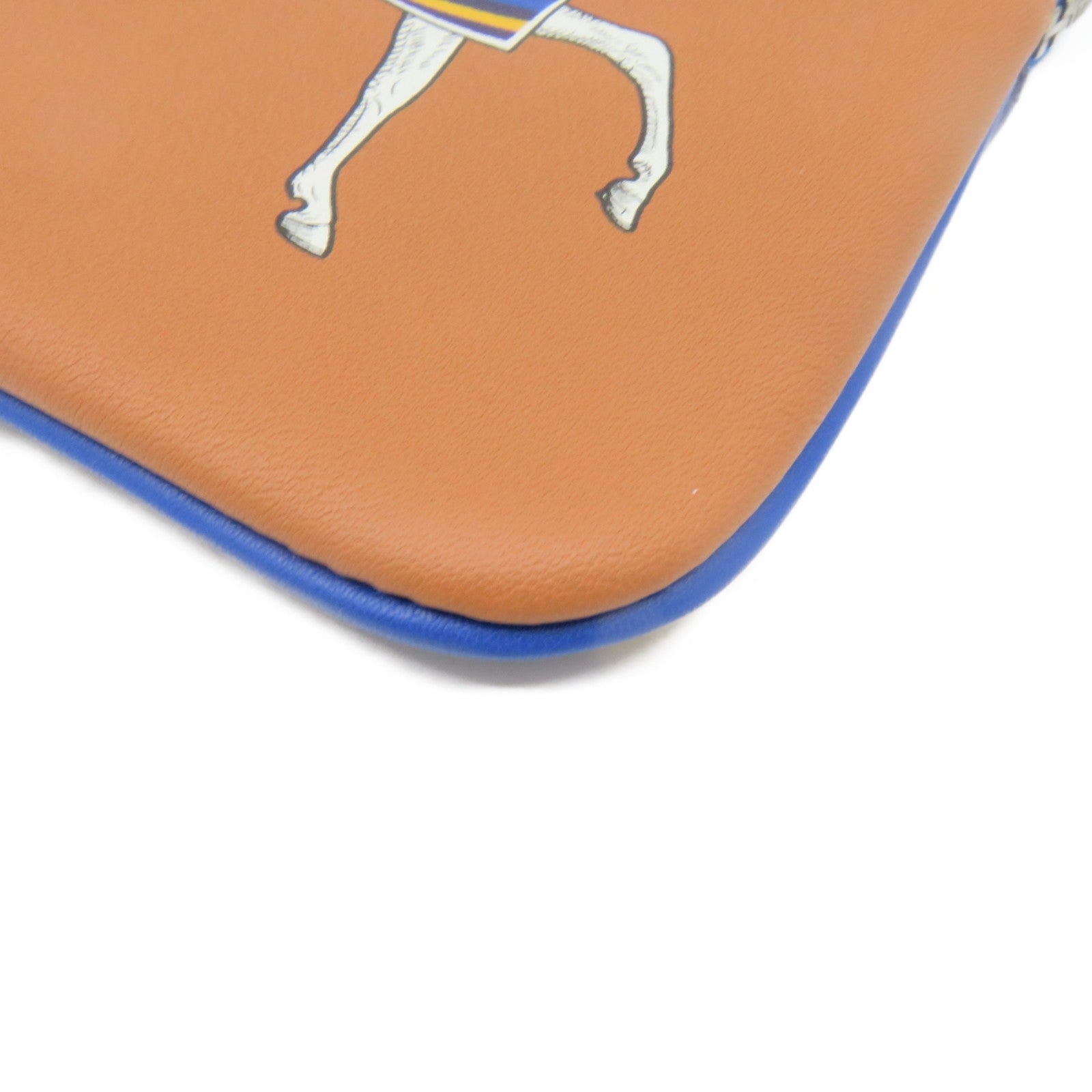 HERMES Evercolor皮革Pocket Pouch手拿包啡色/彩色