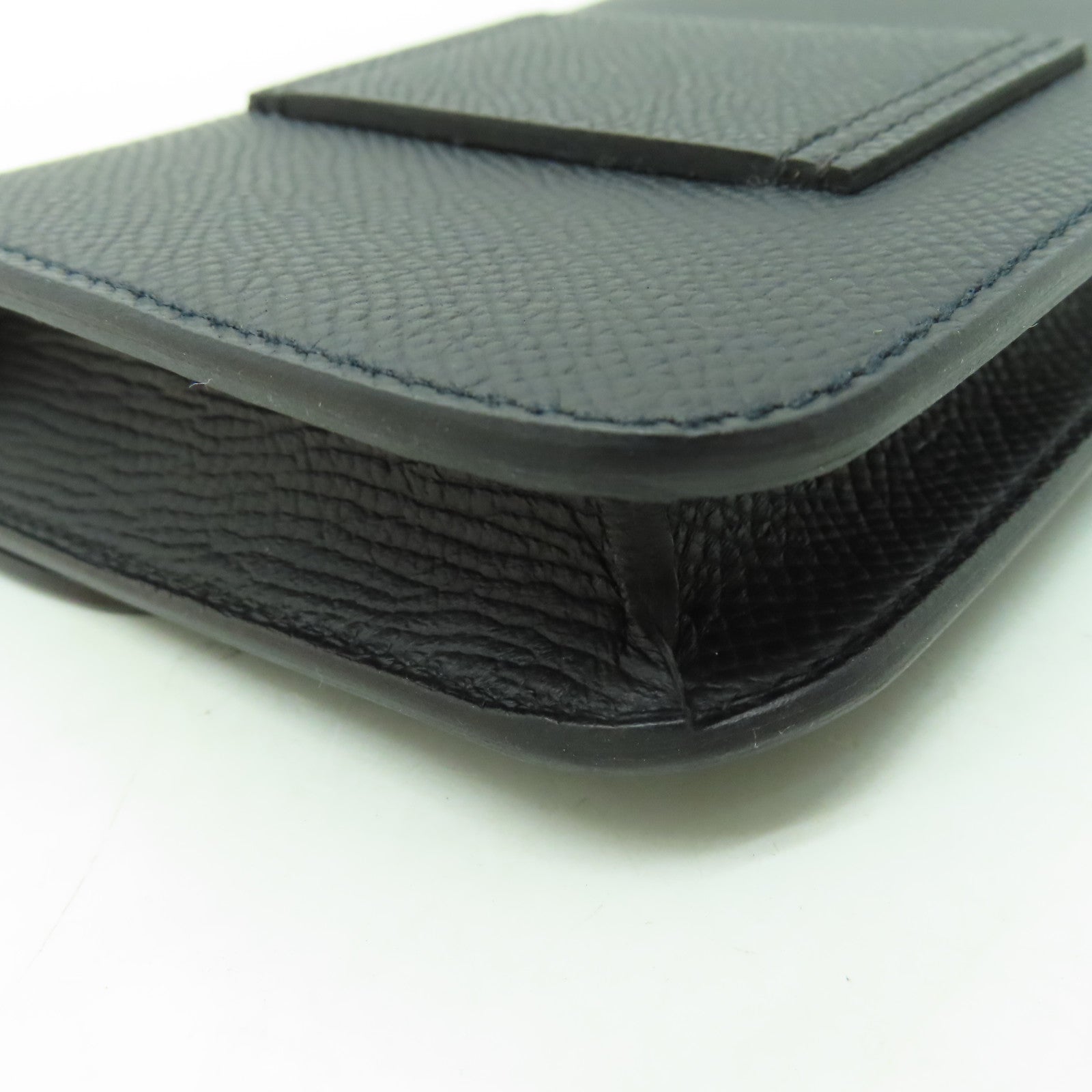 HERMES Epsom皮革Constance Slim金扣手拿包黑色