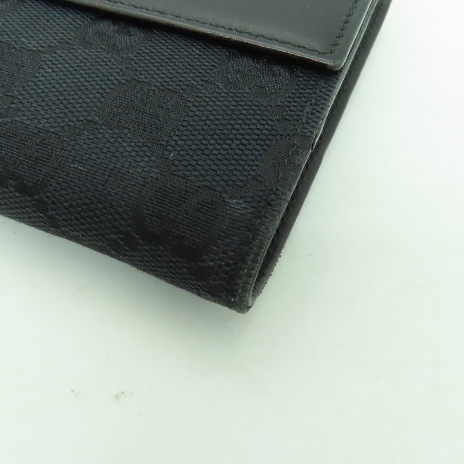 GUCCI 帆布Wallet銀扣錢包黒色