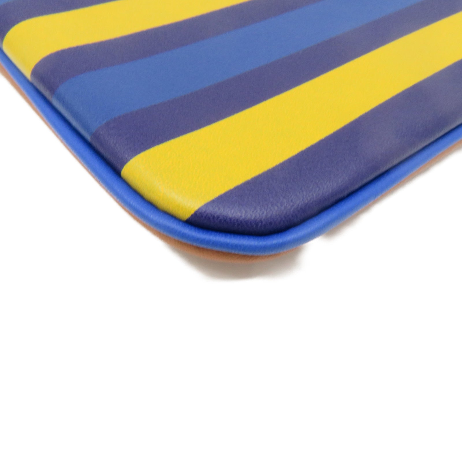 HERMES Evercolor皮革Pocket Pouch手拿包啡色/彩色