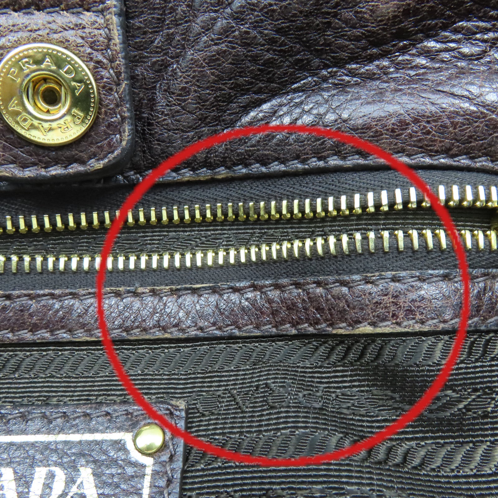 PRADA 尼龍Tote Bag手挽袋軍綠色/啡色