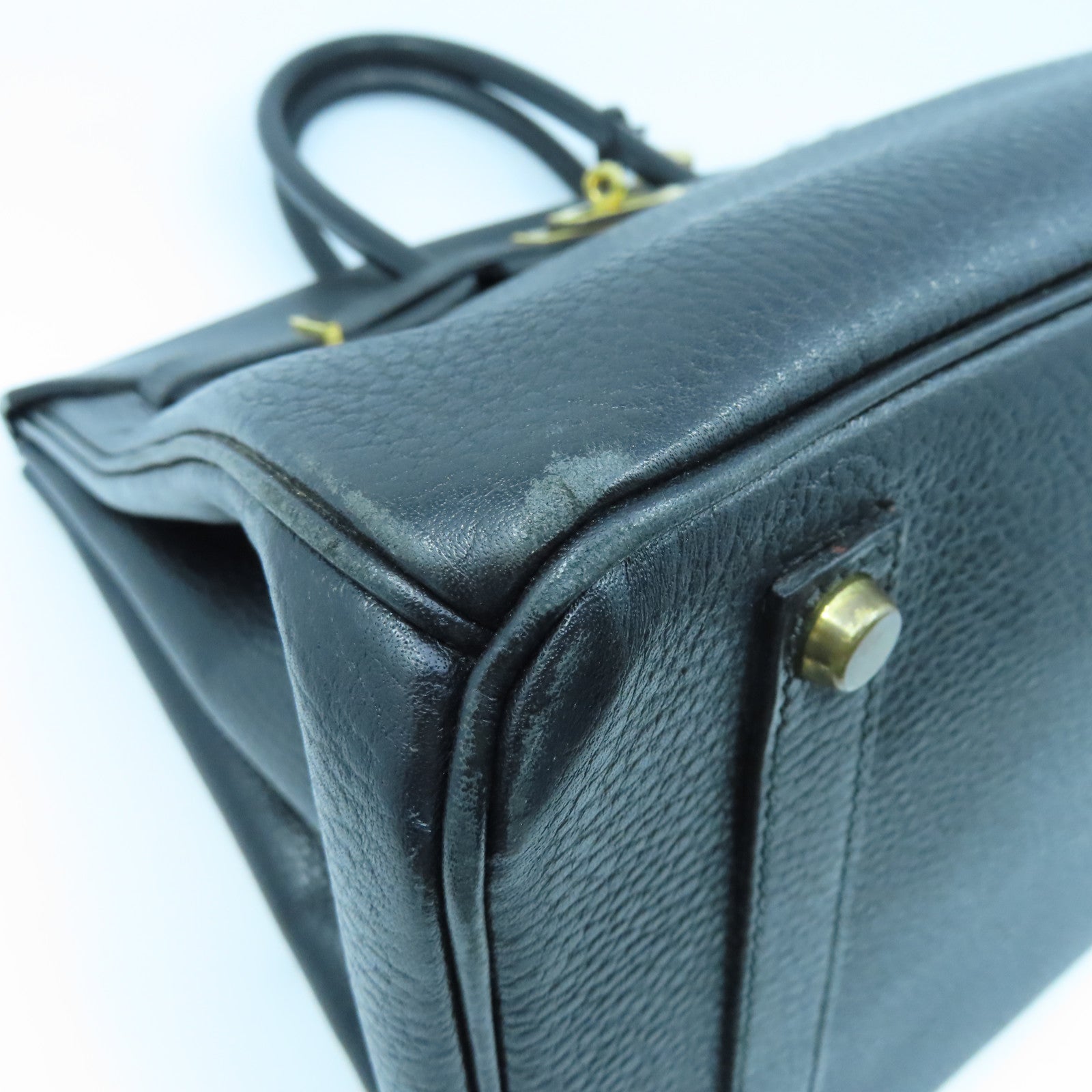 HERMES Ardennes皮革Birkin 35金扣手挽袋黑色