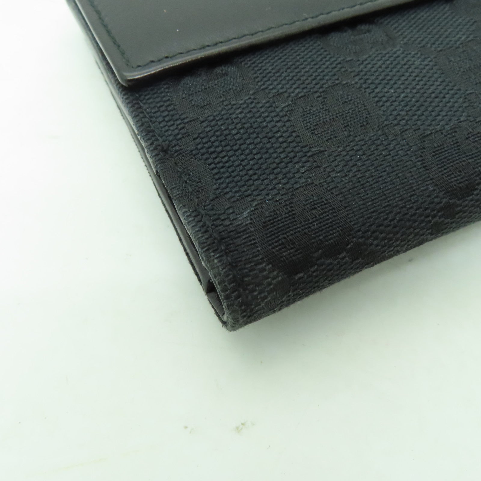 GUCCI 帆布Wallet銀扣錢包黒色