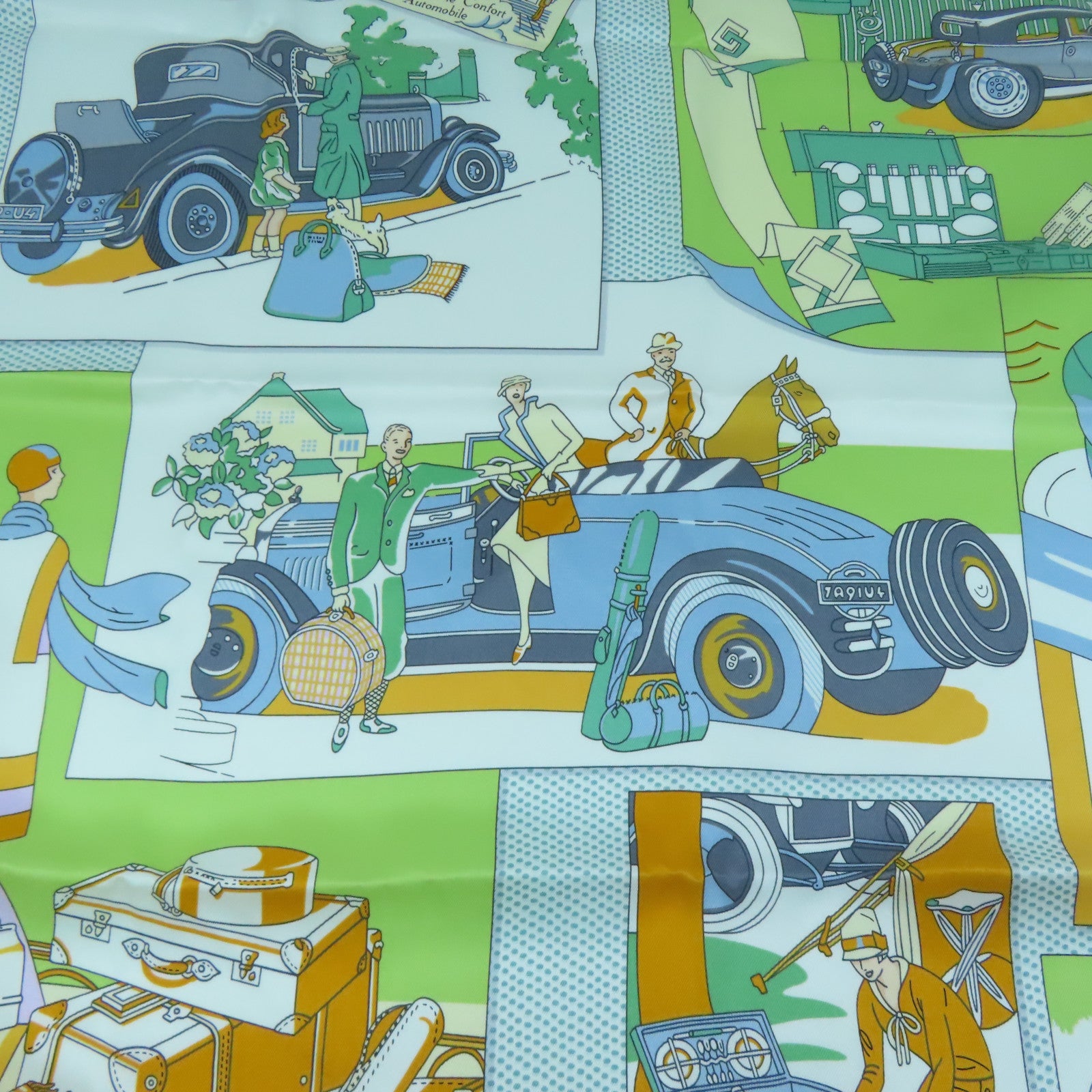 HERMES Silk Scarf 70 X 70 Silk Scarf Orange
