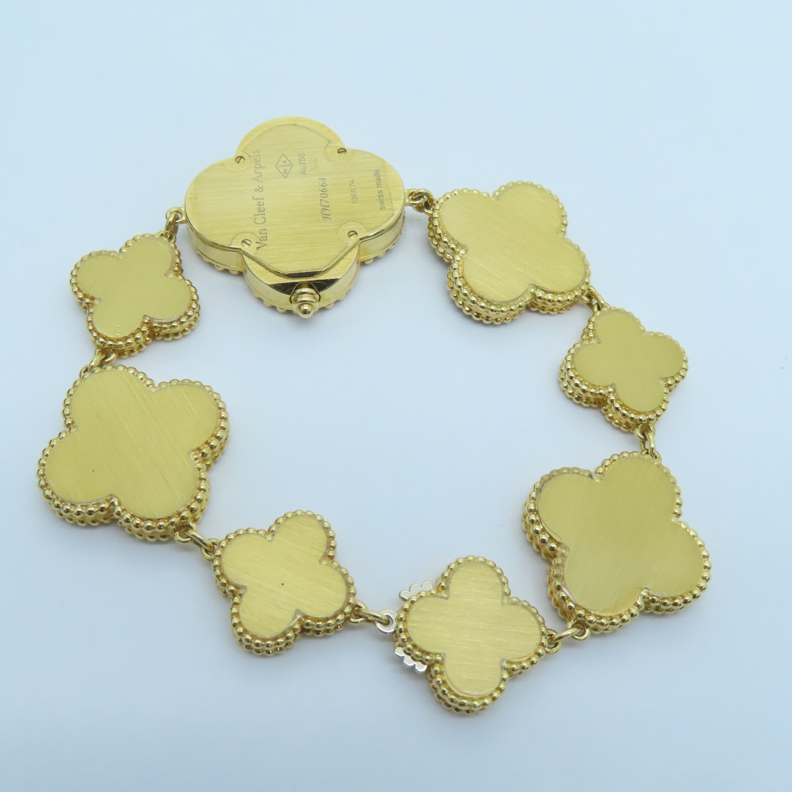 Van Cleef & Arpels 18K 黃金Alhambra Small Model Quartz Watch手錶