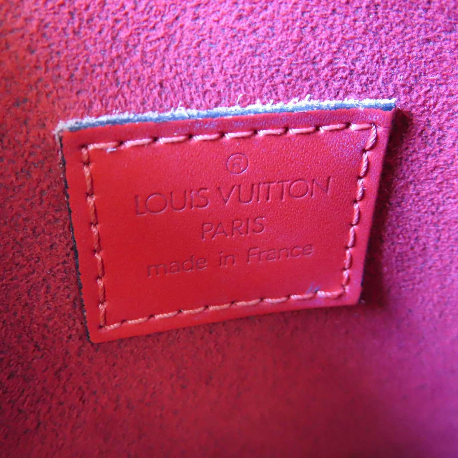 LOUIS VUITTON Epi Sablon金扣手挽袋紅色