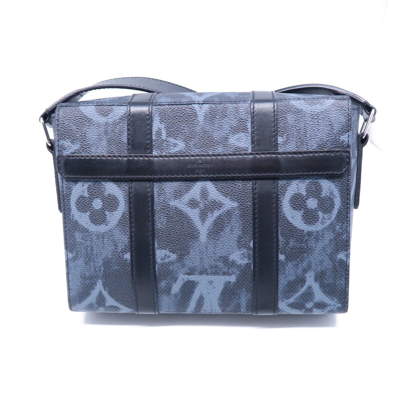 LOUIS VUITTON Monogram Pastel Trunk銀扣肩背袋黑色
