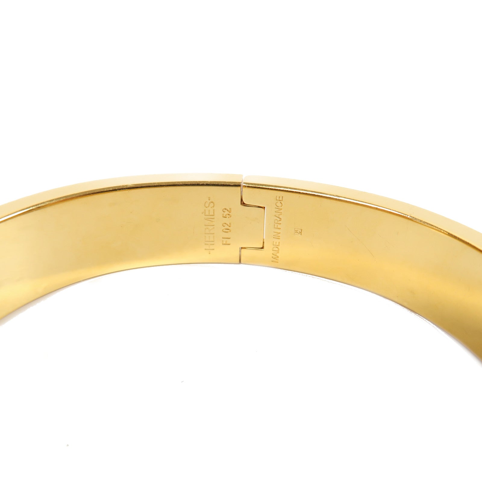 HERMES 金屬Clic H手鐲白色