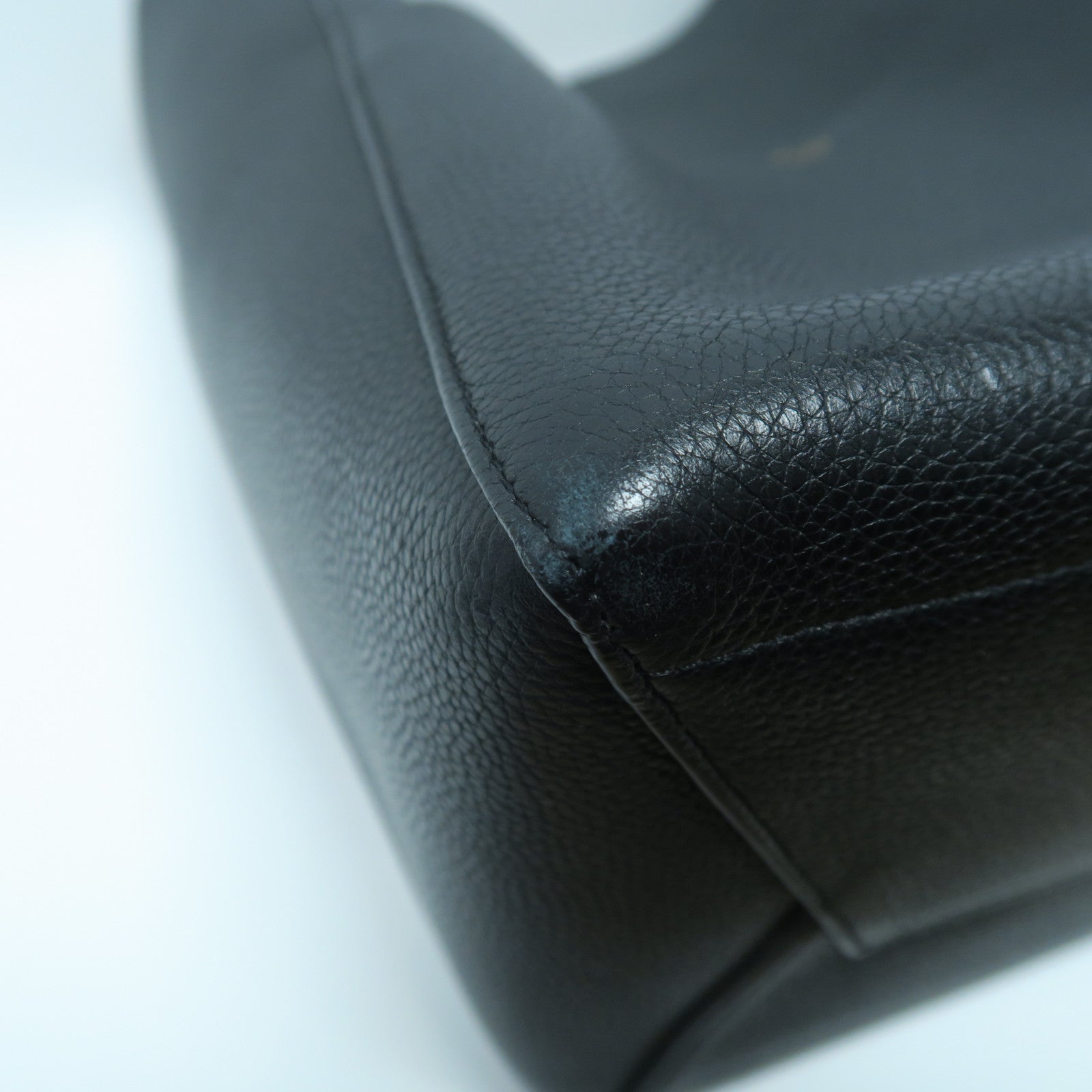 CELINE 牛皮皮革Shoulder Bag金扣肩背袋黑色