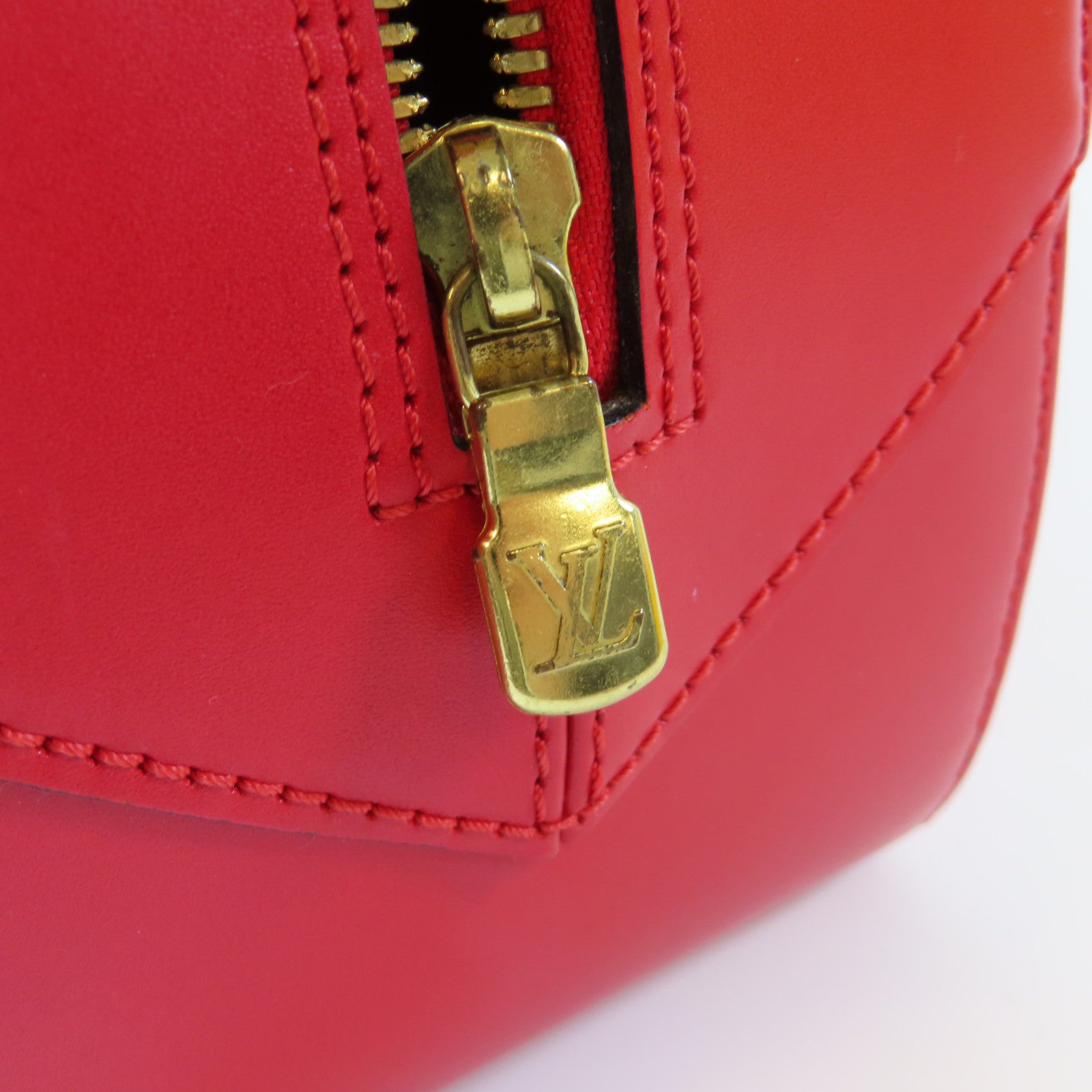 LOUIS VUITTON Epi Sablon金扣手挽袋紅色