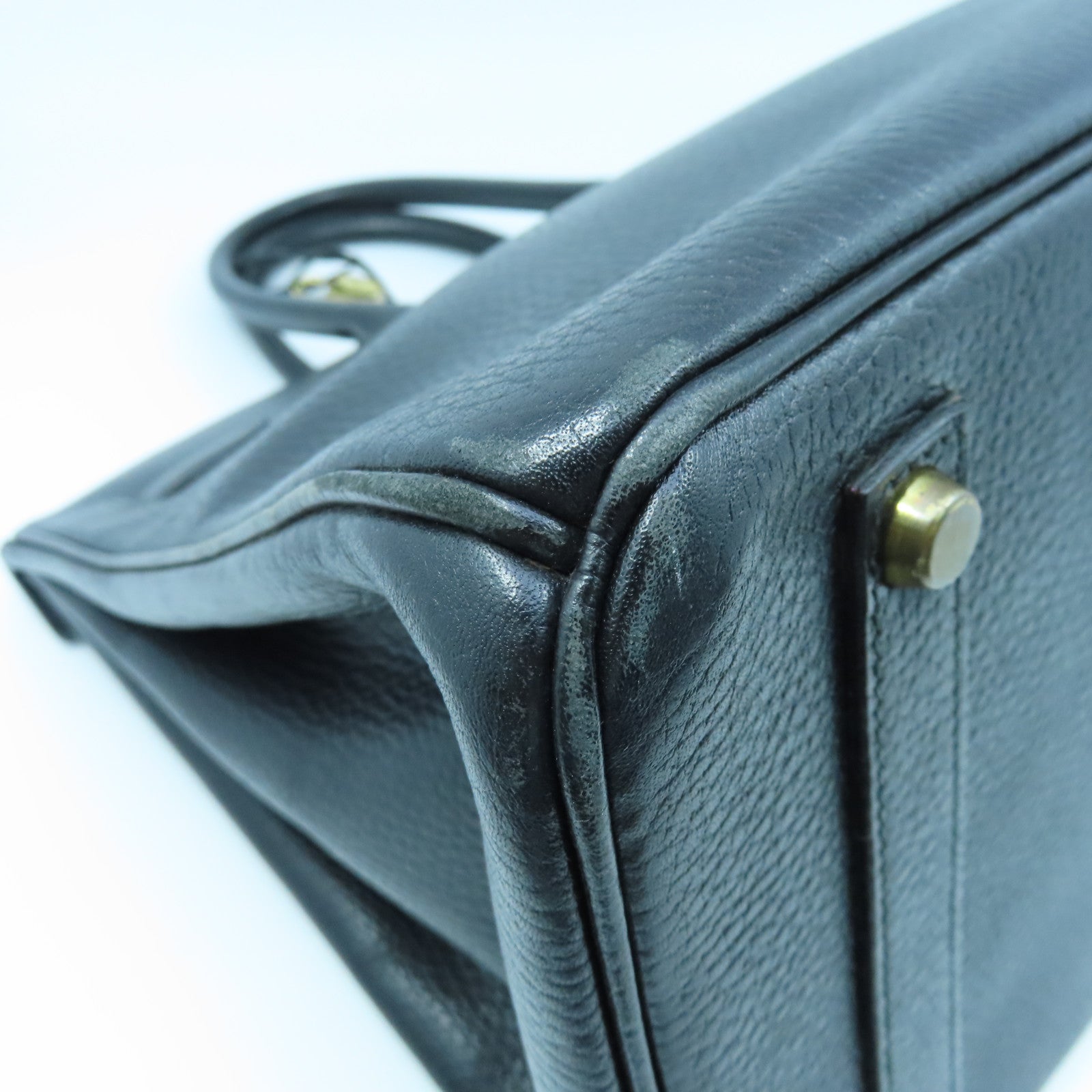 HERMES Ardennes皮革Birkin 35金扣手挽袋黑色