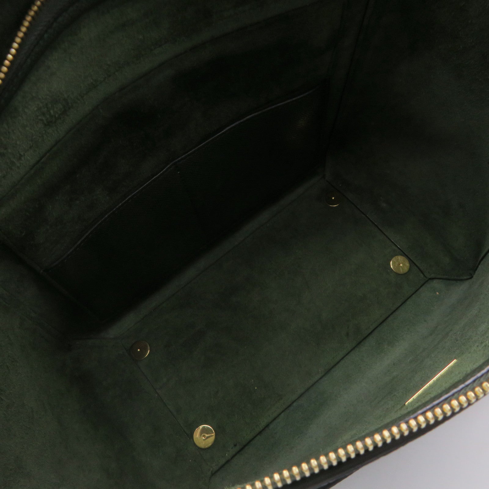 CELINE Cowhide Leather Mini Belt Bag 2Way Shoulder Bag Handle Shoulder Bag Green
