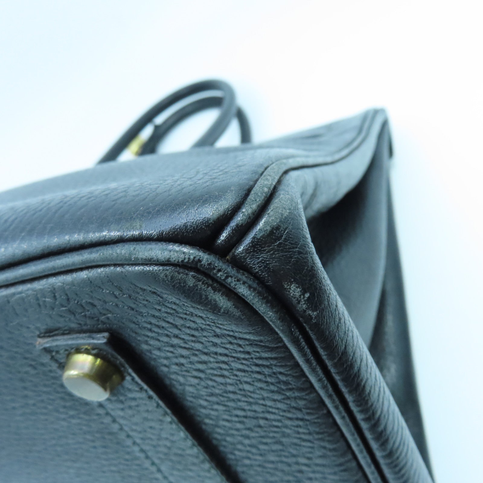 HERMES Ardennes皮革Birkin 35金扣手挽袋黑色