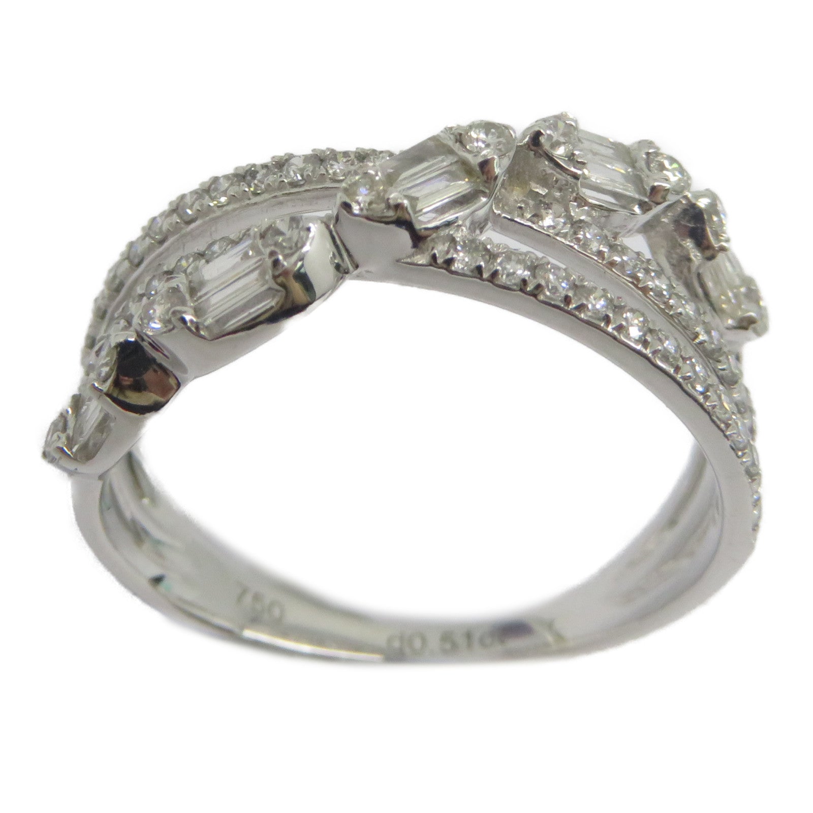 JEWELRY 18K白金Diamond Ring 0.51ct鑽石戒指US#6