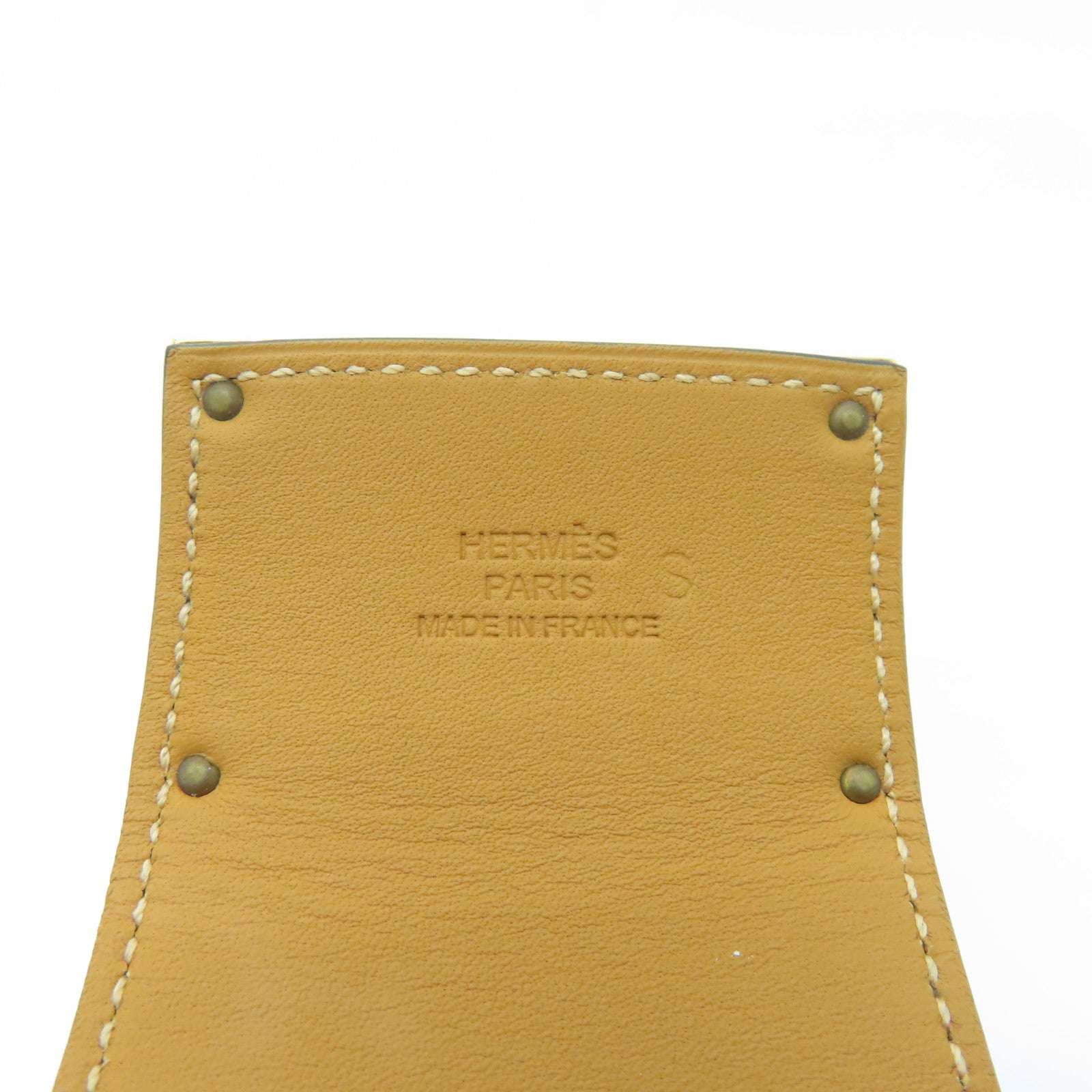 HERMES Swift皮革Kelly Extreme Dog Bracelet金扣手鐲深藍色