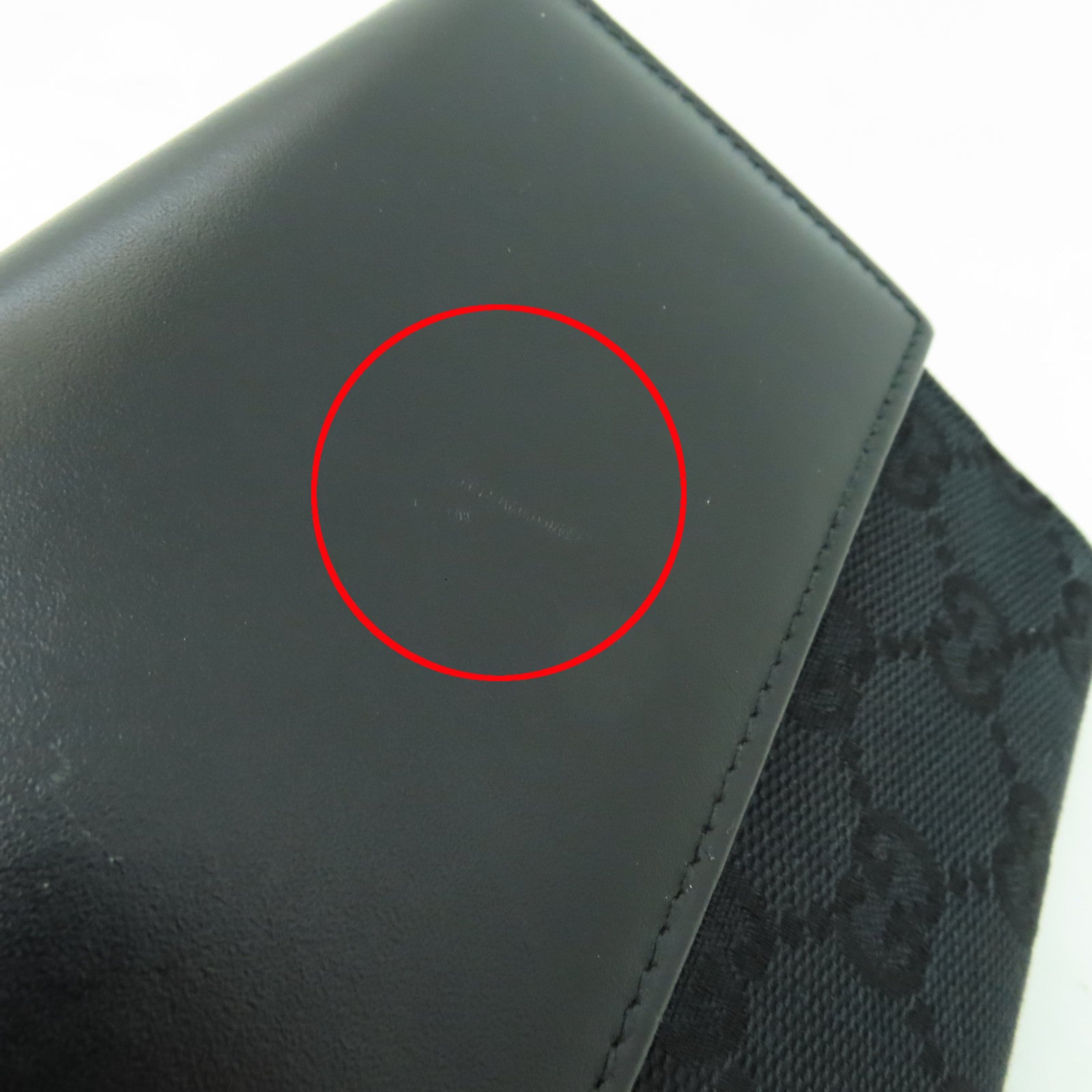 GUCCI 帆布Wallet銀扣錢包黒色