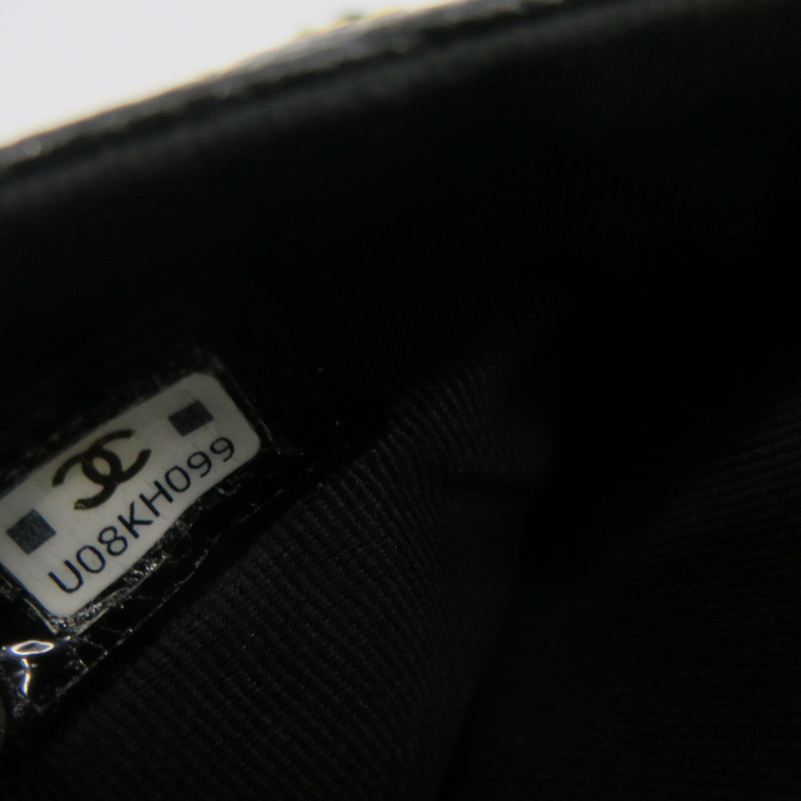 CHANEL Caviar皮革/尼龍Foldable Tote Shoulder Bag銀扣鏈帶手挽肩背兩用袋黑色