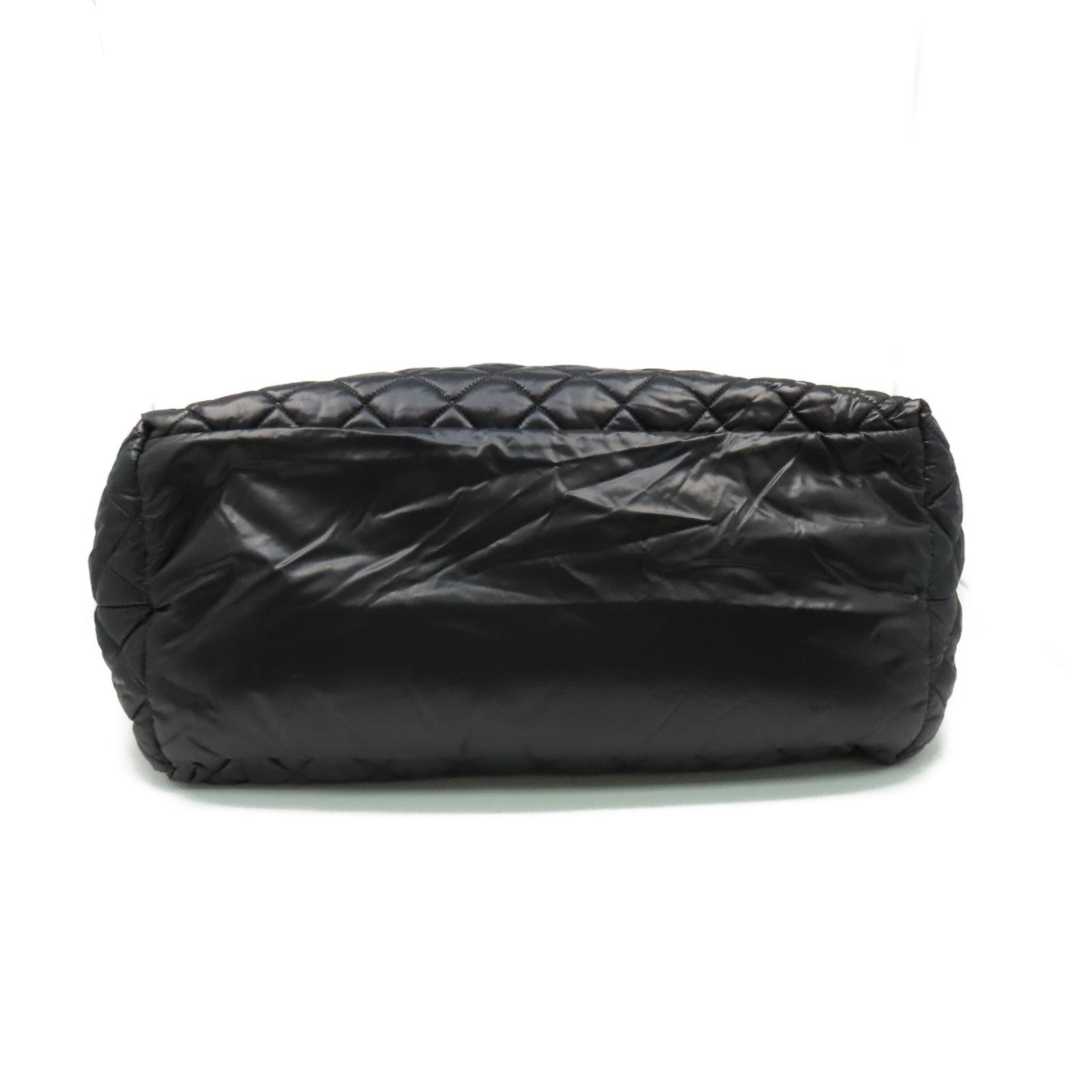 CHANEL 菱格尼龍Coco Cocoon Shoulder Bag肩背袋黑色