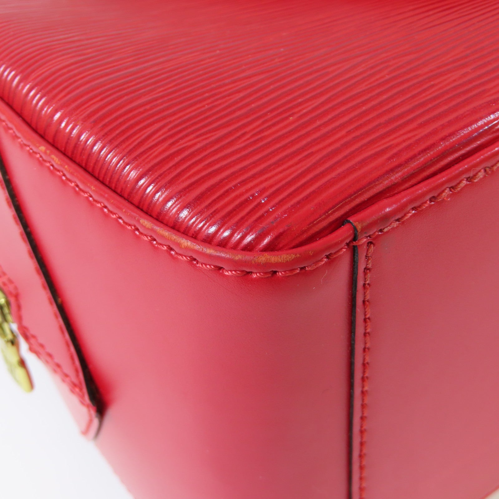 LOUIS VUITTON Epi Sablon金扣手挽袋紅色