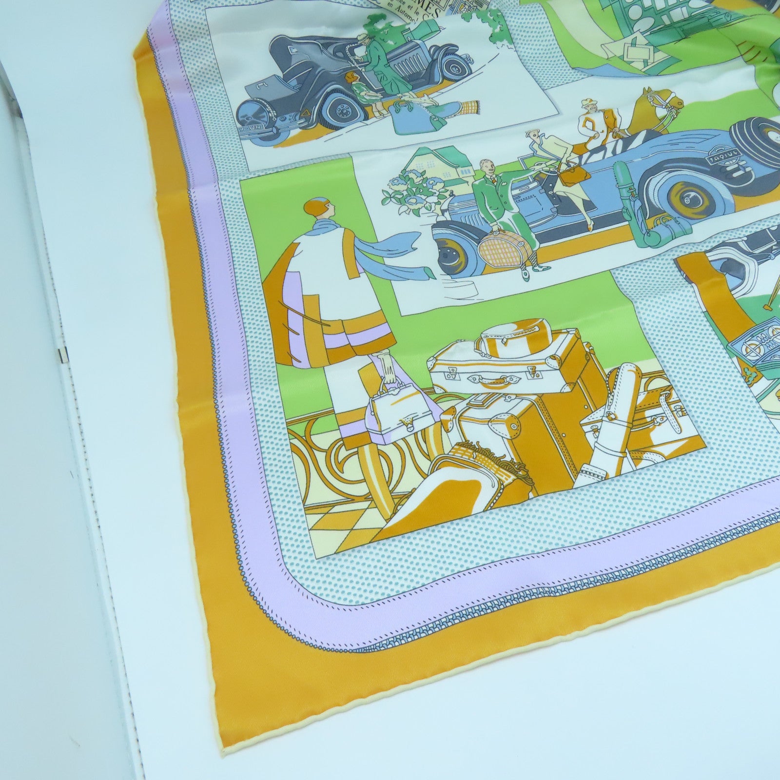 HERMES Silk Scarf 70 X 70 Silk Scarf Orange
