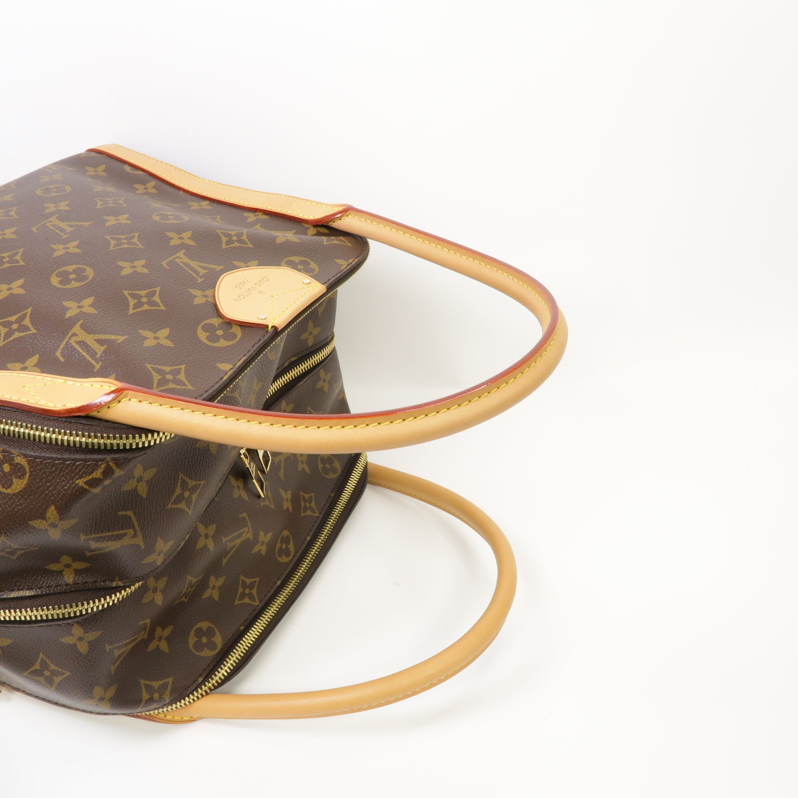 LOUIS VUITTON Monogram Marais MM金扣肩背袋棕色
