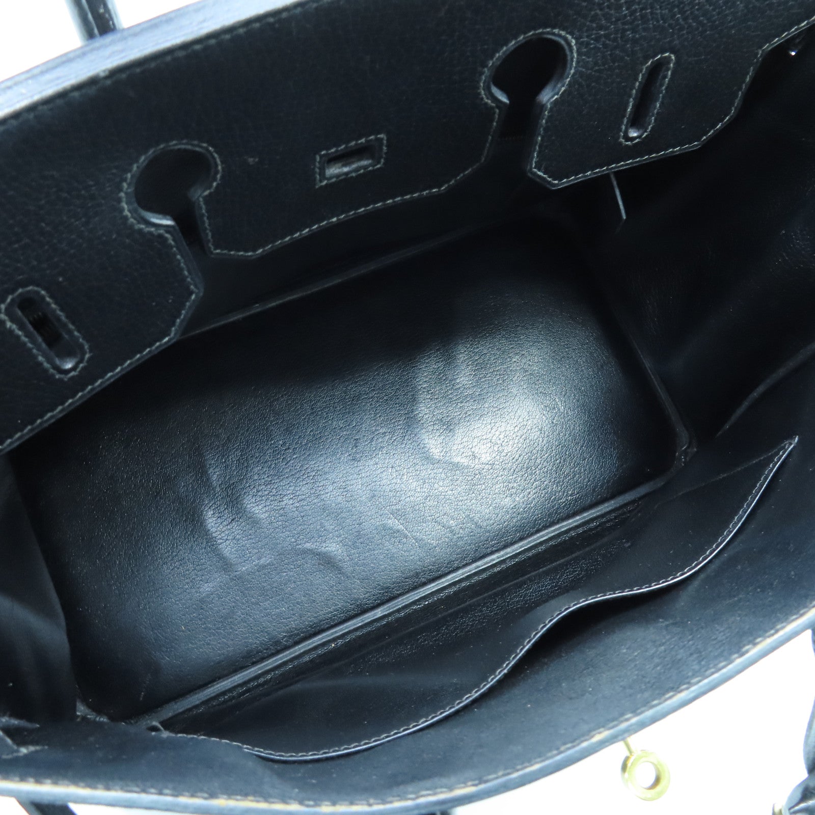 HERMES Ardennes皮革Birkin 35金扣手挽袋黑色