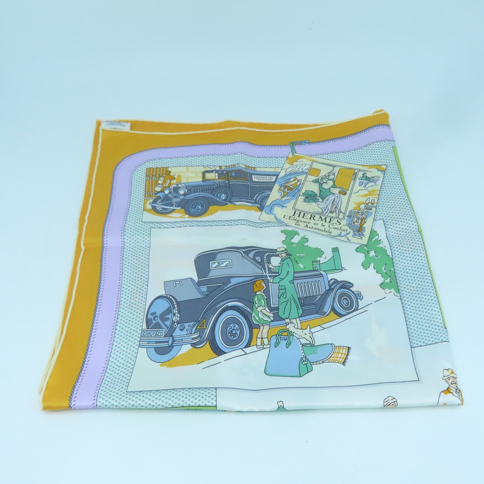 HERMES Silk Scarf 70 X 70 Silk Scarf Orange
