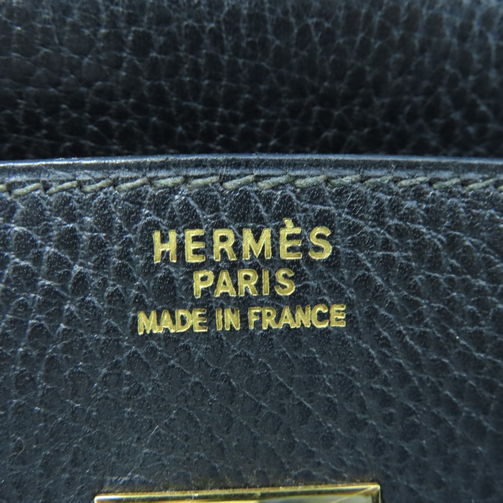 HERMES Ardennes皮革Birkin 35金扣手挽袋黑色