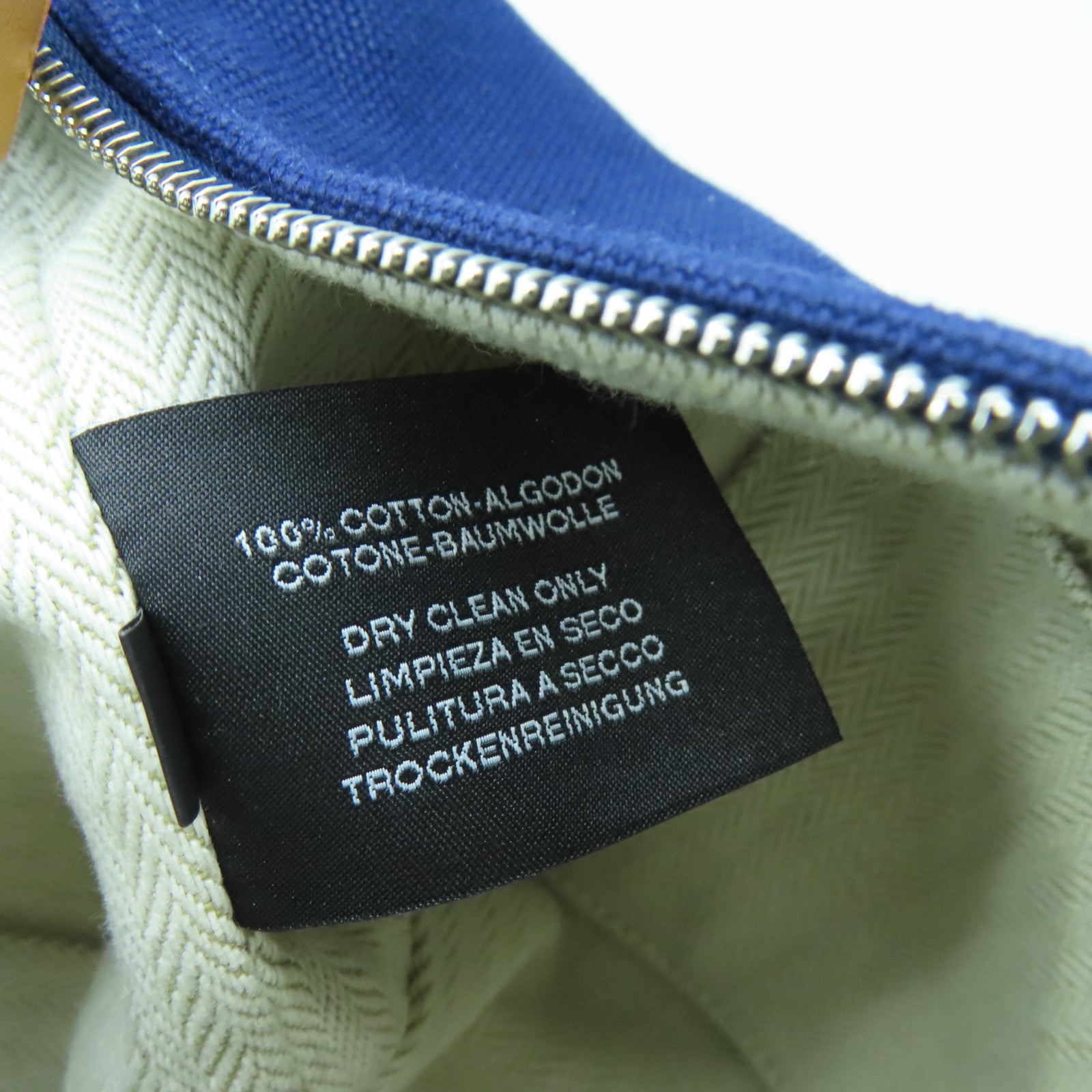 HERMES Toile H帆布Bride a Braccase銀扣手拿包藍色