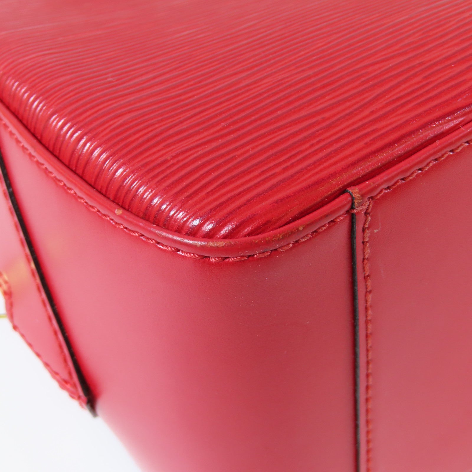 LOUIS VUITTON Epi Sablon金扣手挽袋紅色