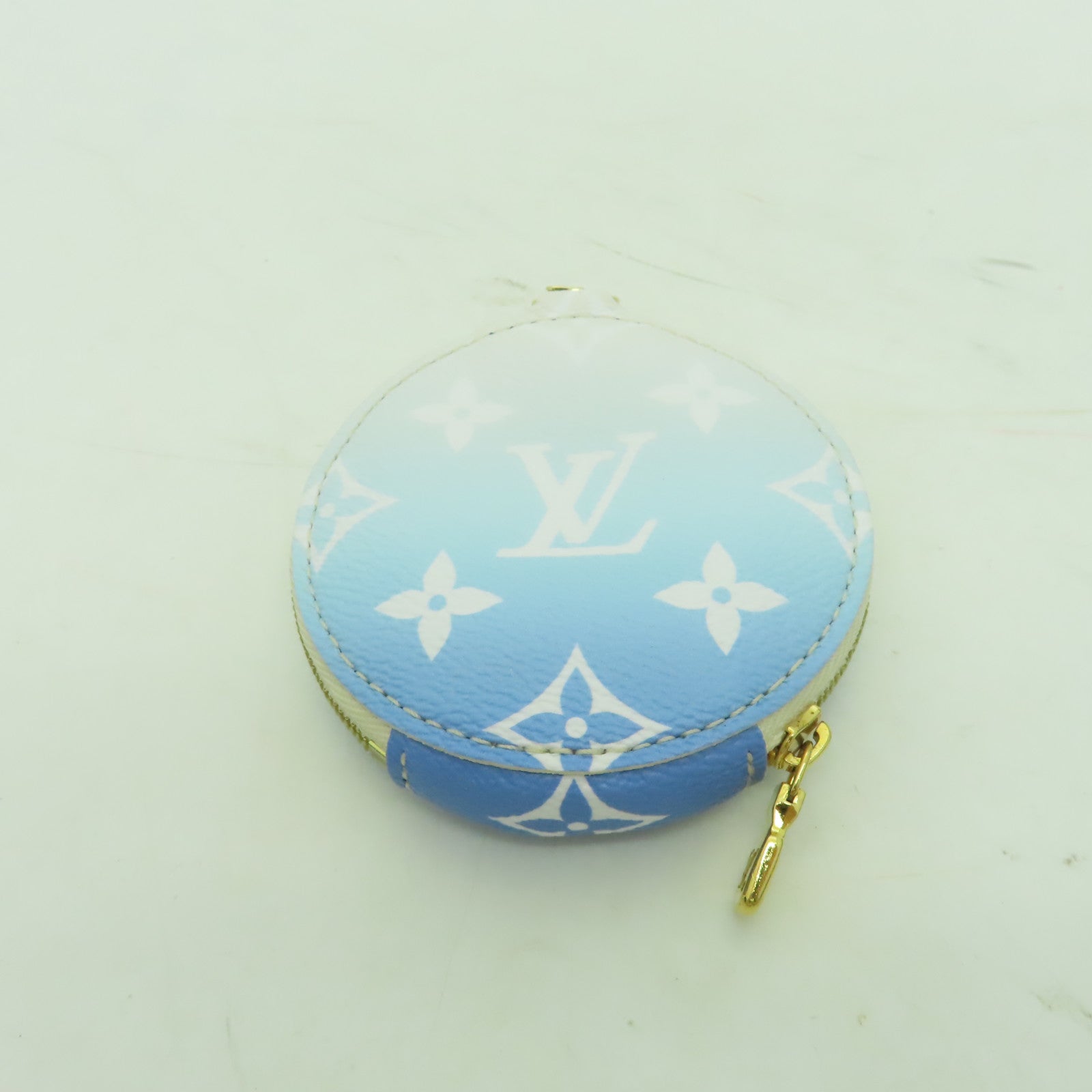 LOUIS VUITTON Monogram Giant Multi Pochette金扣肩背袋藍色/白色