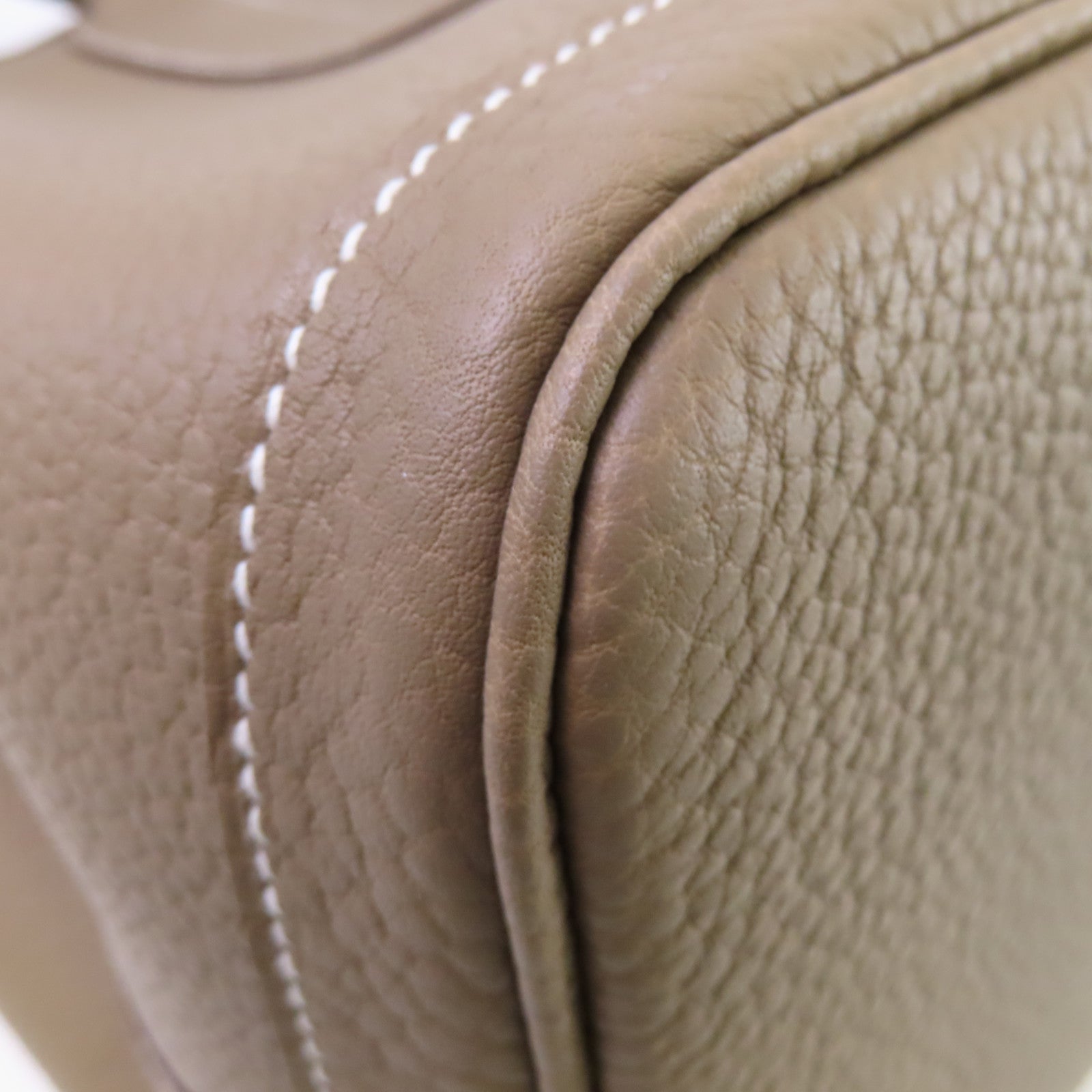 HERMES Negonda皮革Garden Party PM Tote Bag銀扣手挽袋Etoupe大象灰色