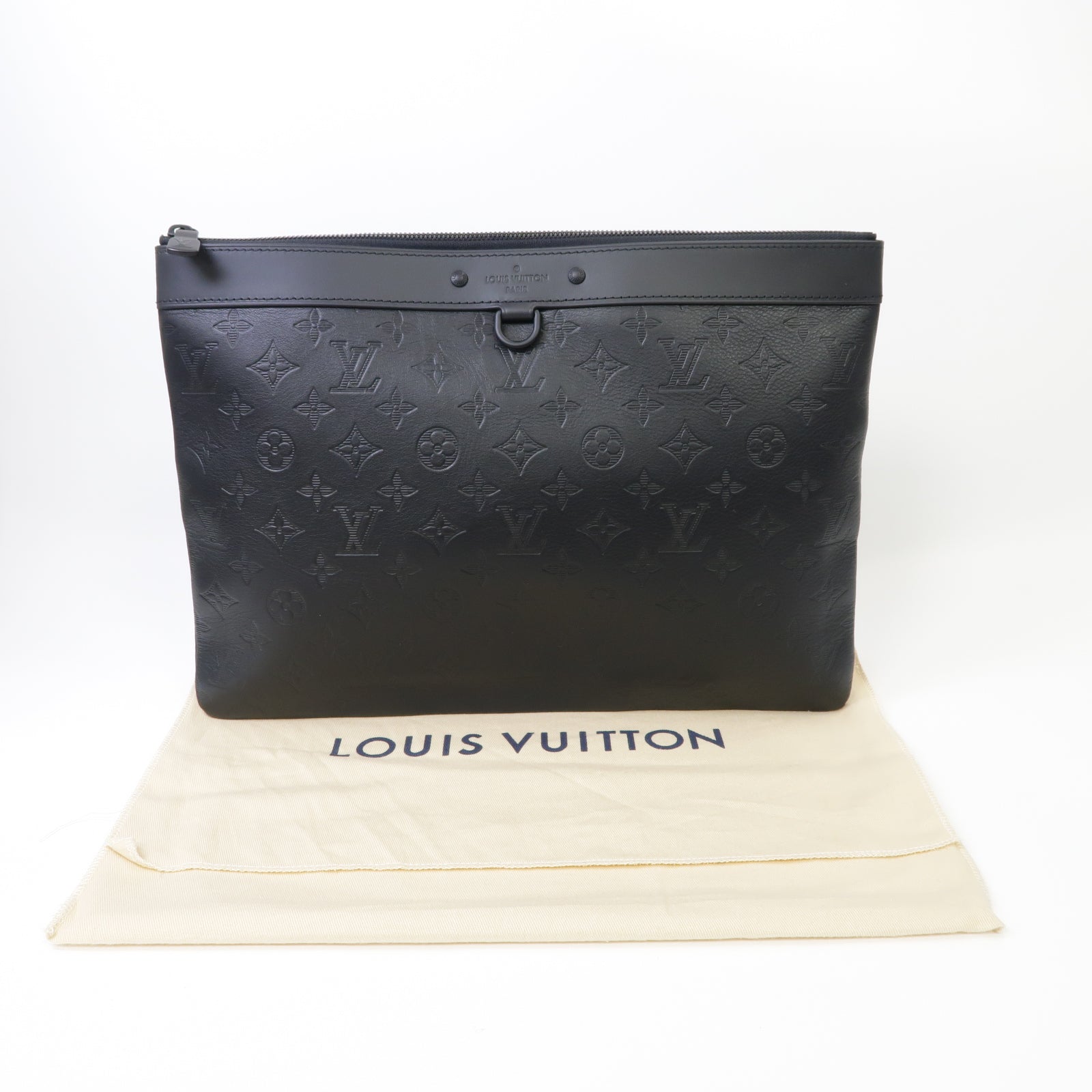 LOUIS VUITTON Monogram Shadow Discovery Pochette手拿包黒色
