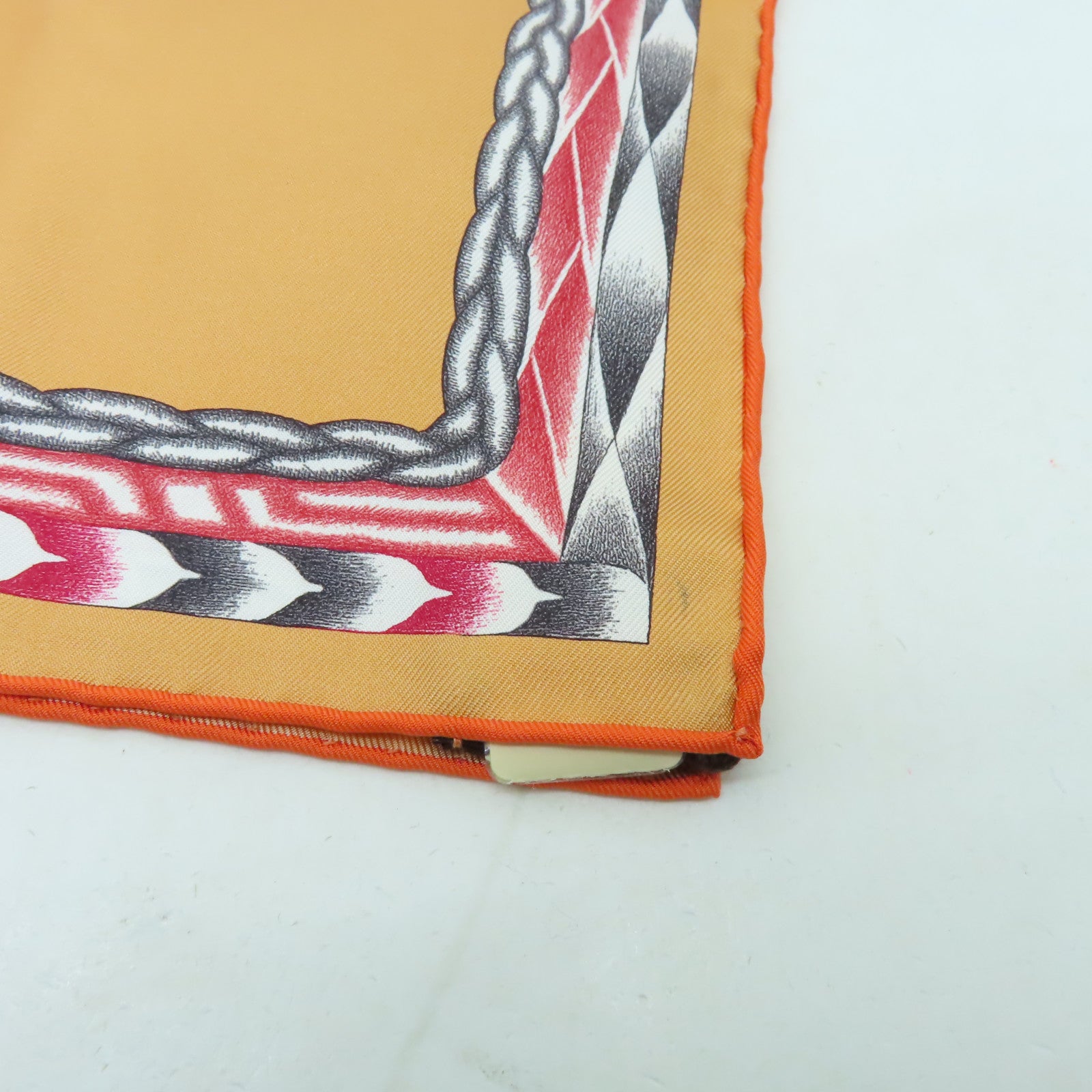 HERMES 絲質Scarf 90x90絲巾橙色