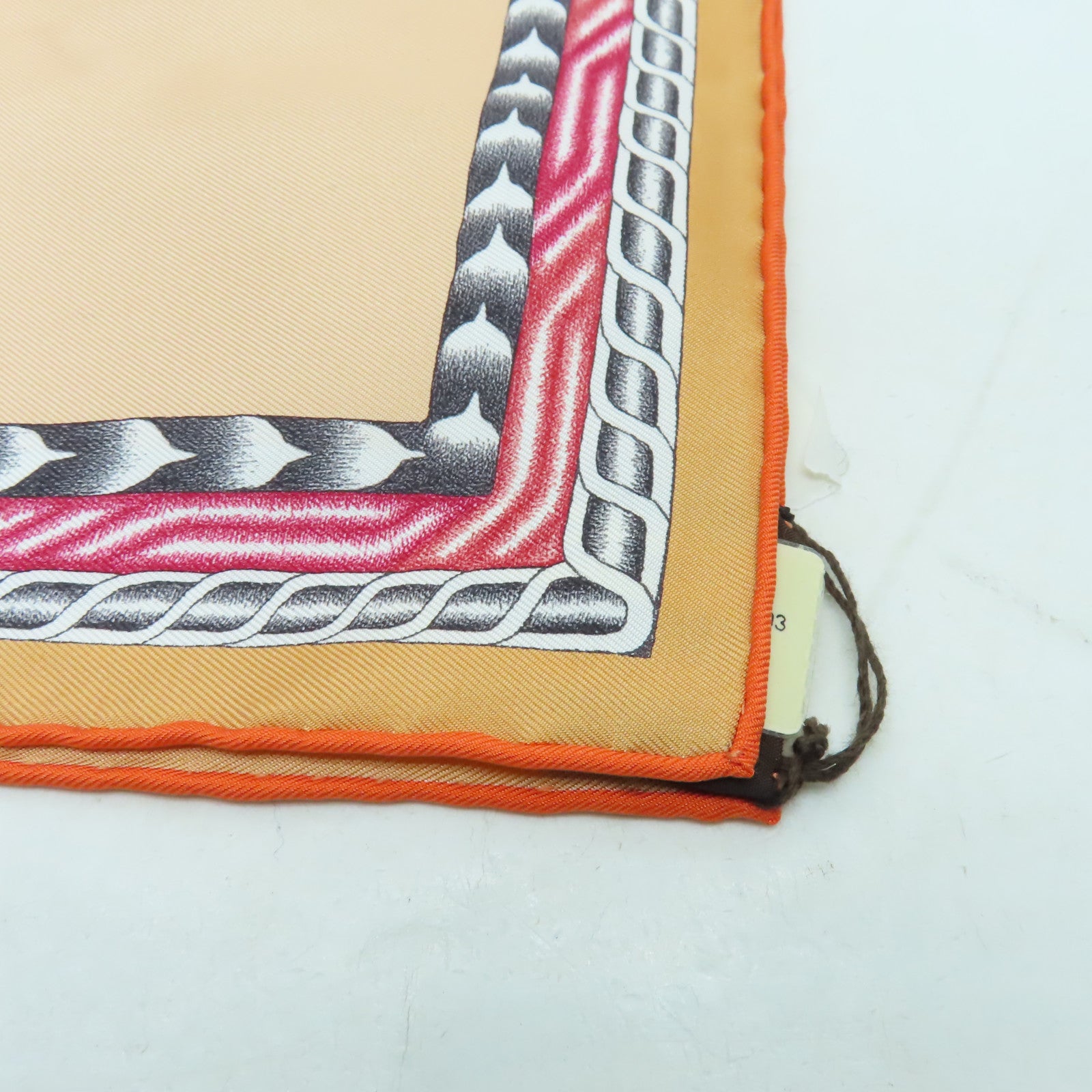 HERMES 絲質Scarf 90x90絲巾橙色