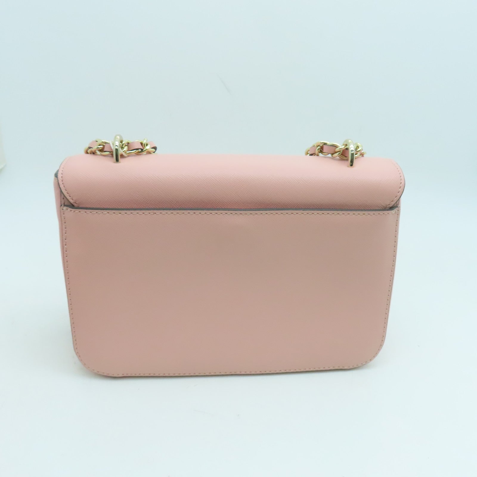 Tory Burch 牛皮皮革Chain Shoulder金扣链带肩背袋粉红色