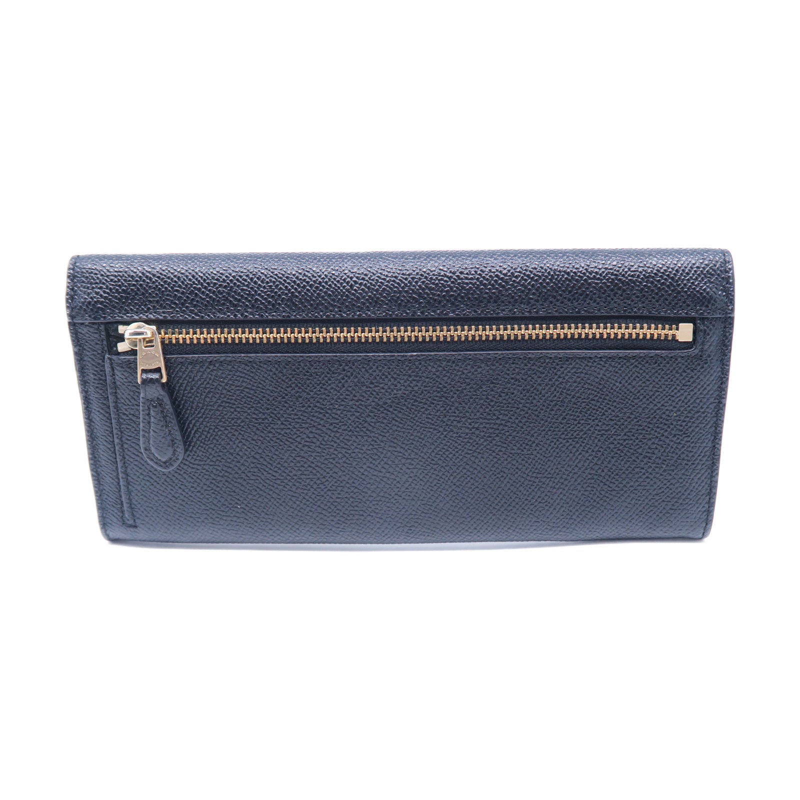 COACH 【激減優惠】牛皮皮革Wallet金扣長錢包黑色