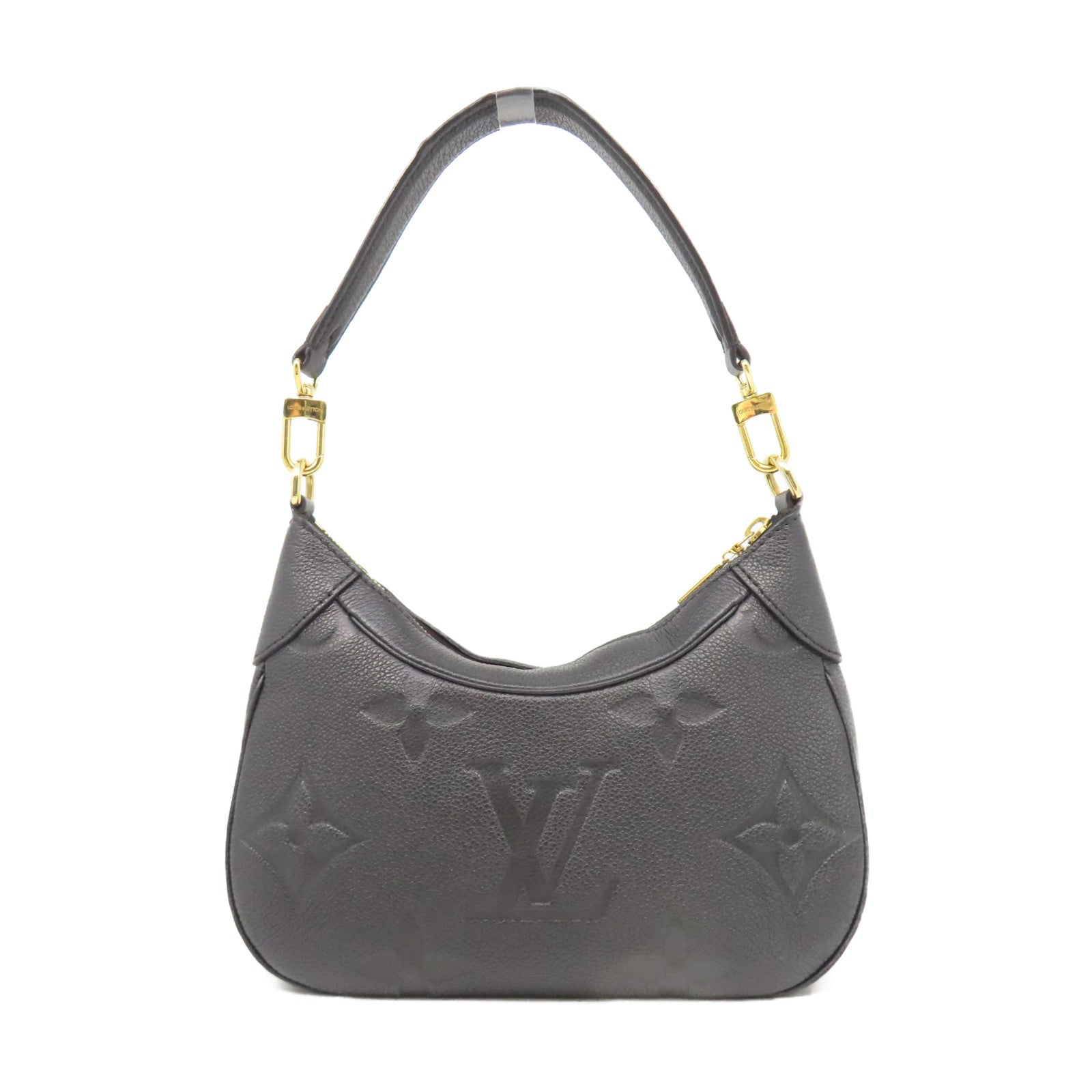 LOUIS VUITTON Monogram Emprinte Bagtelle金扣肩背袋黑色