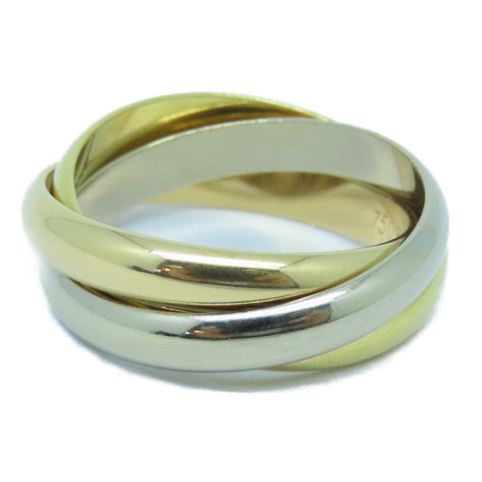 CARTIER 18K黄金Trinity Ring戒指US#8.25/Cartier#58