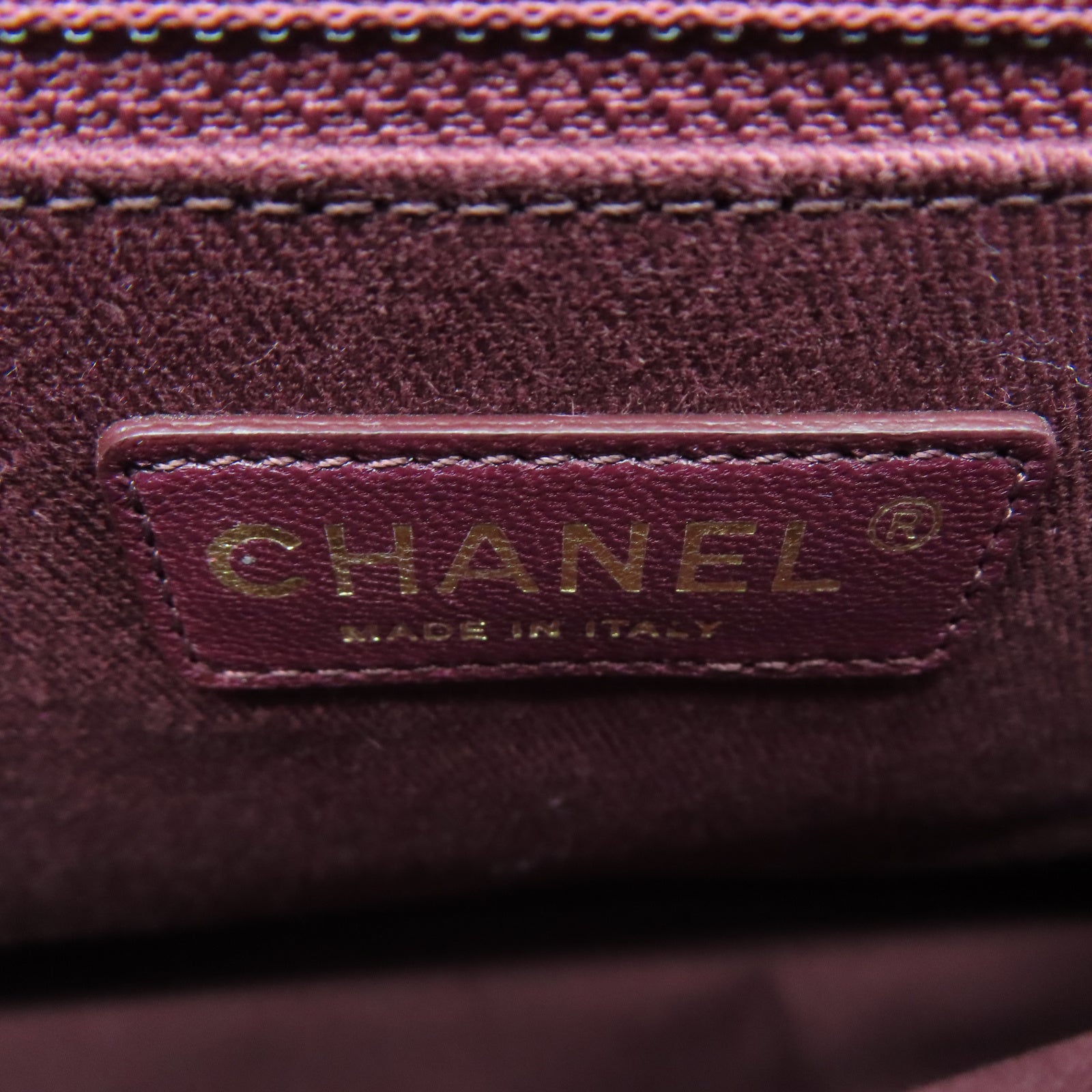 CHANEL 菱格牛皮皮革Chain Shoulder金扣鏈帶肩背袋藍色