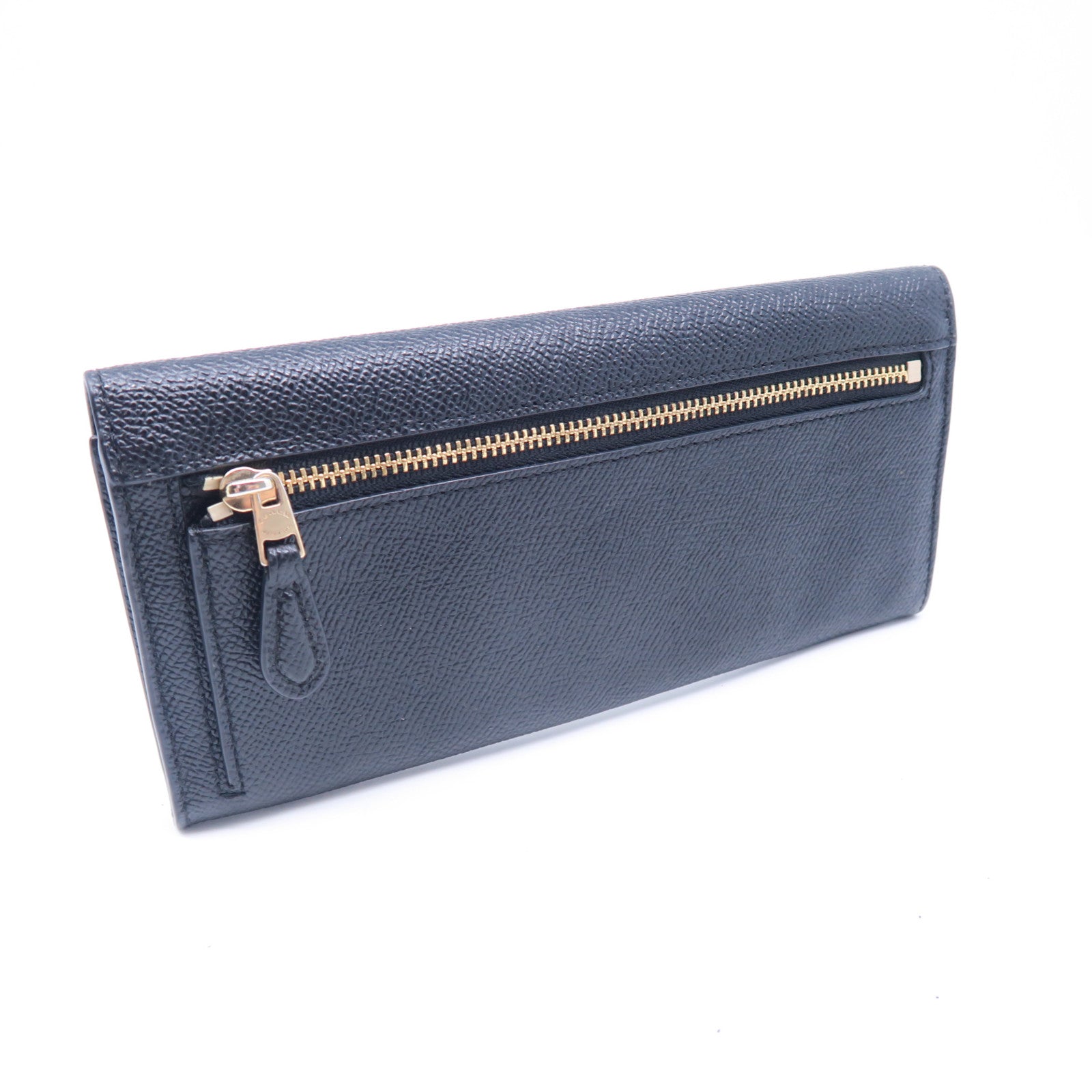 COACH 【激減優惠】牛皮皮革Wallet金扣長錢包黑色