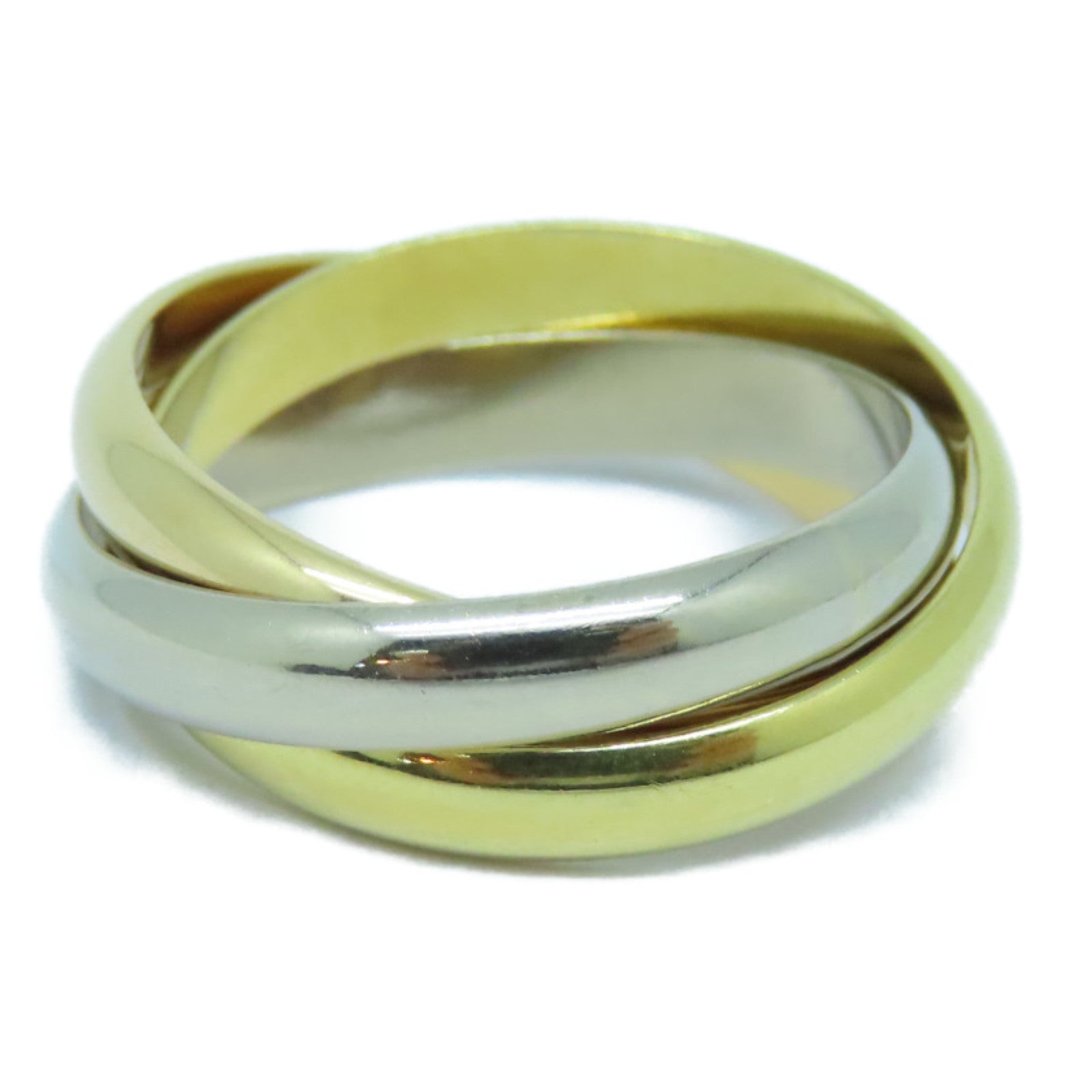CARTIER 18K黄金Trinity Ring戒指US#8.25/Cartier#58