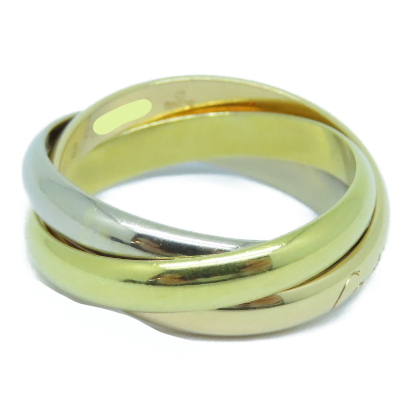 CARTIER 18K黄金Trinity Ring戒指US#8.25/Cartier#58