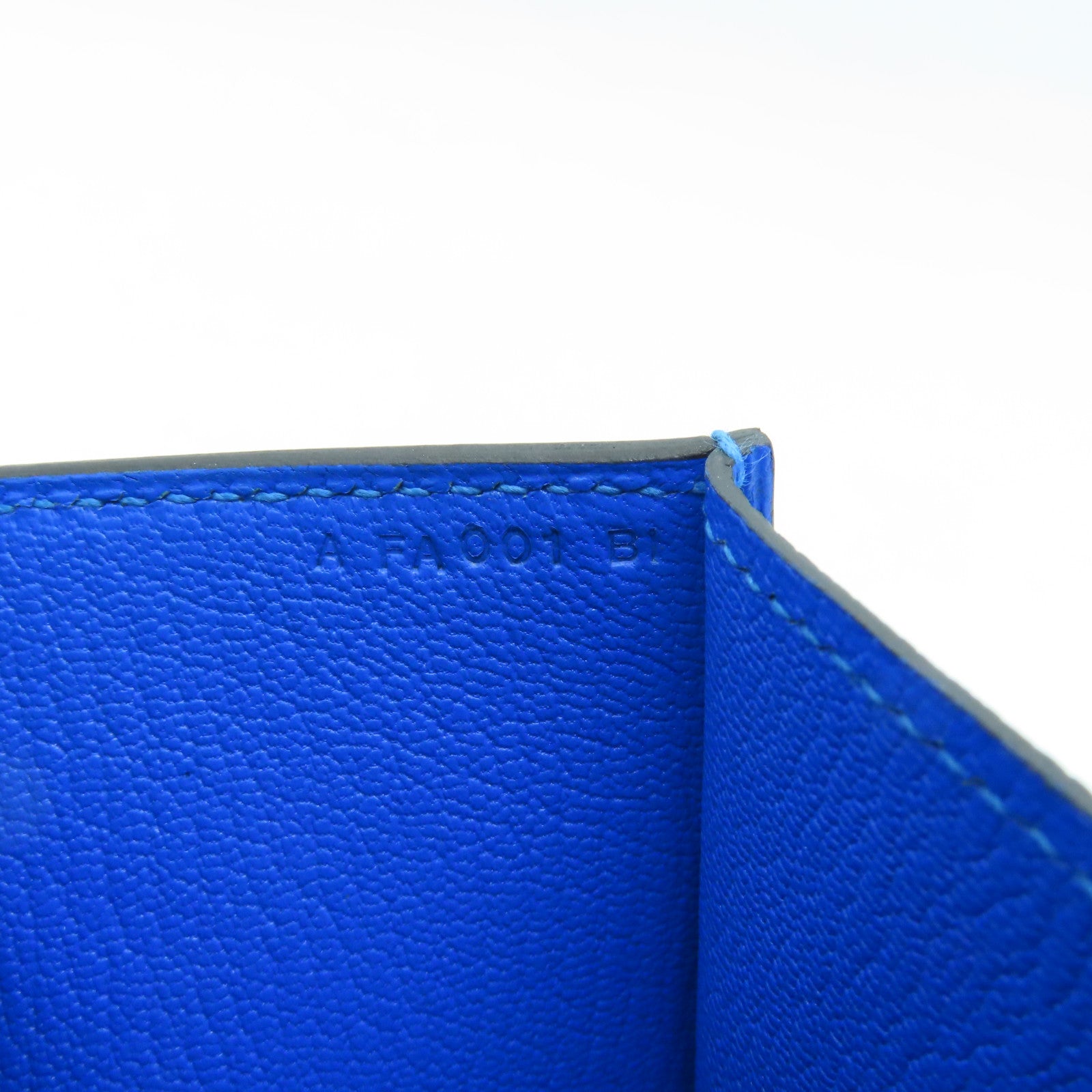 HERMES 【激減優惠】Chevre皮革Medor Clutch銀扣手拿包Blue Hydra藍色