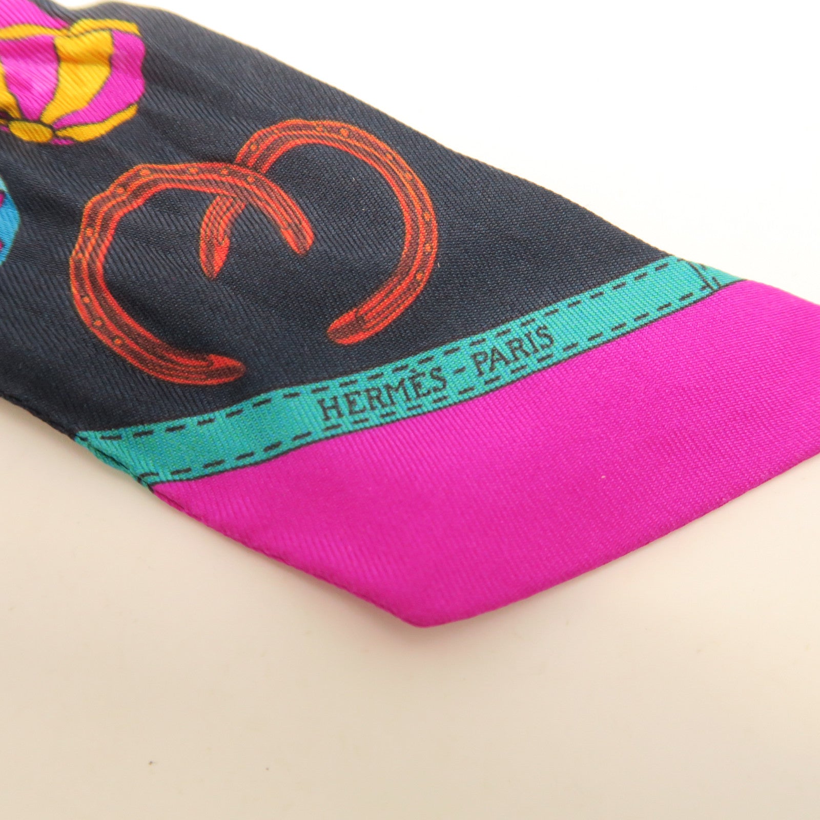 HERMES Silk Twilly Scarf Multicolor