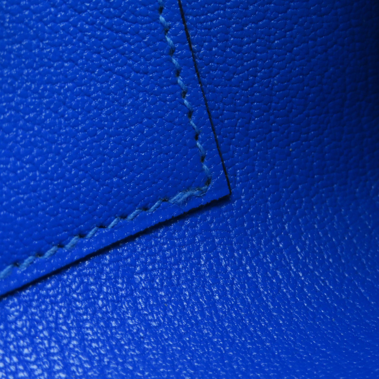 HERMES 【激減優惠】Chevre皮革Medor Clutch銀扣手拿包Blue Hydra藍色